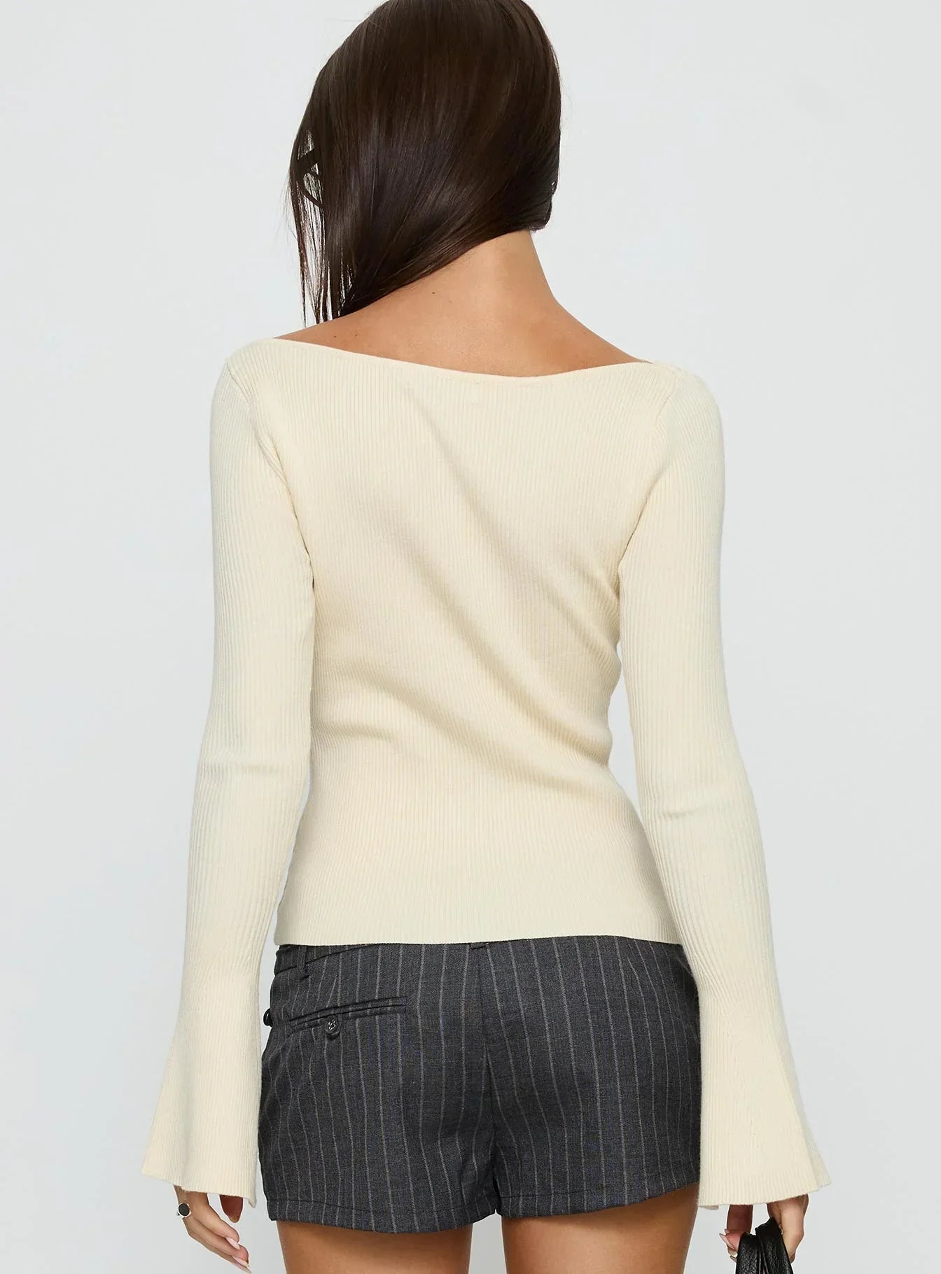 Tahnia Off Shoulder Button Up Top Butter