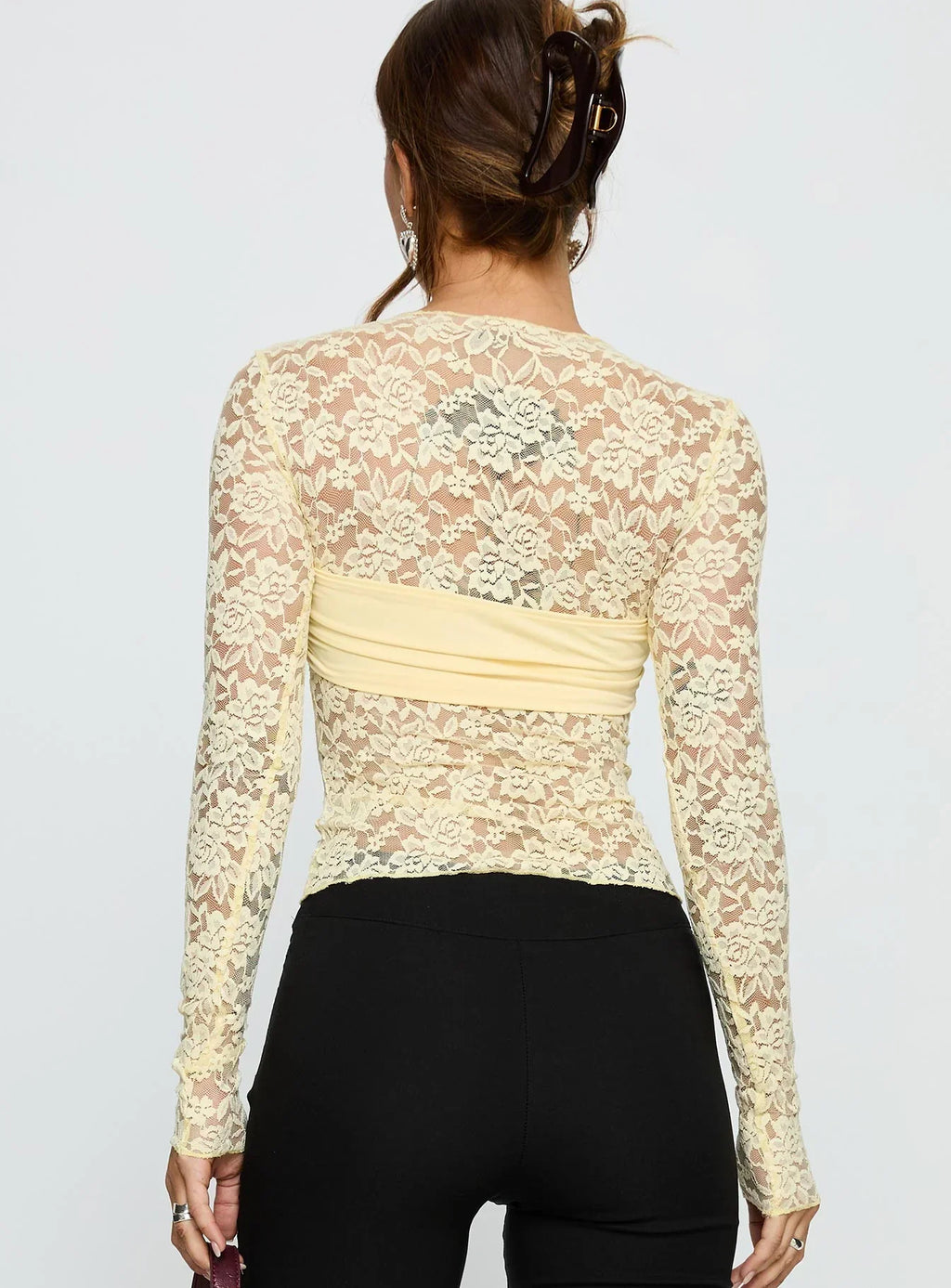 Midnight Long Sleeve Top Vanilla Custard