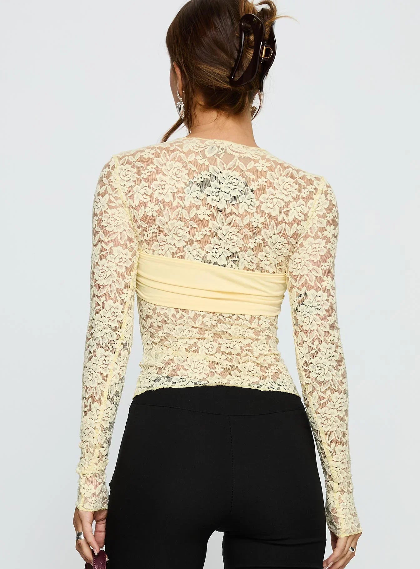 Midnight Long Sleeve Top Vanilla Custard