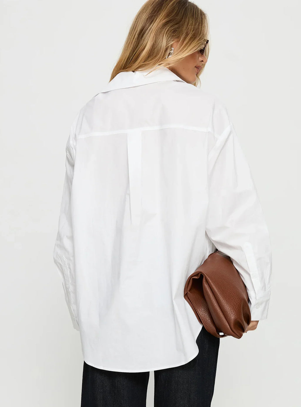 Kodhi Oversized Long Sleeve Top White