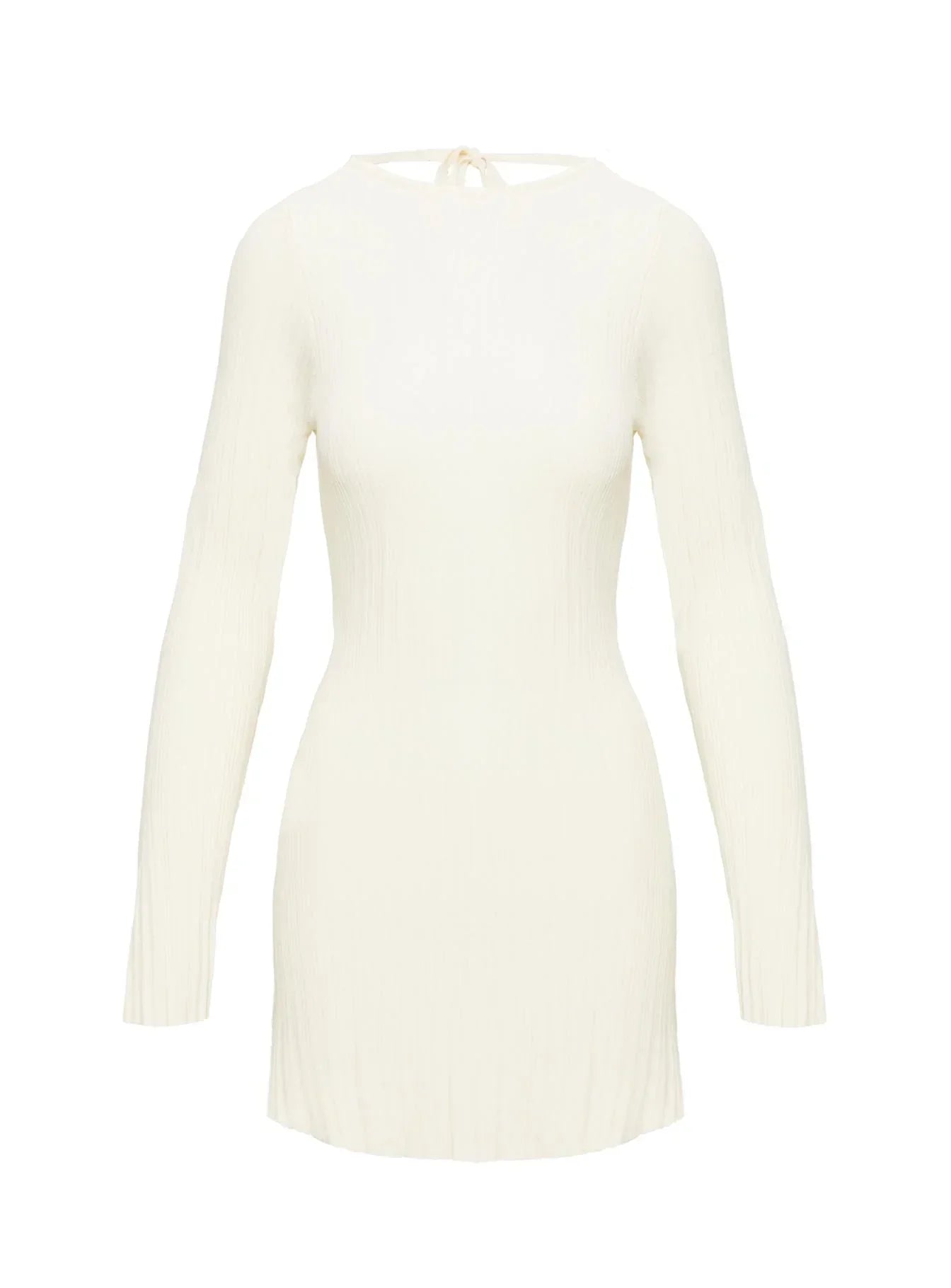Mayok Long Sleeve Mini Dress Cream