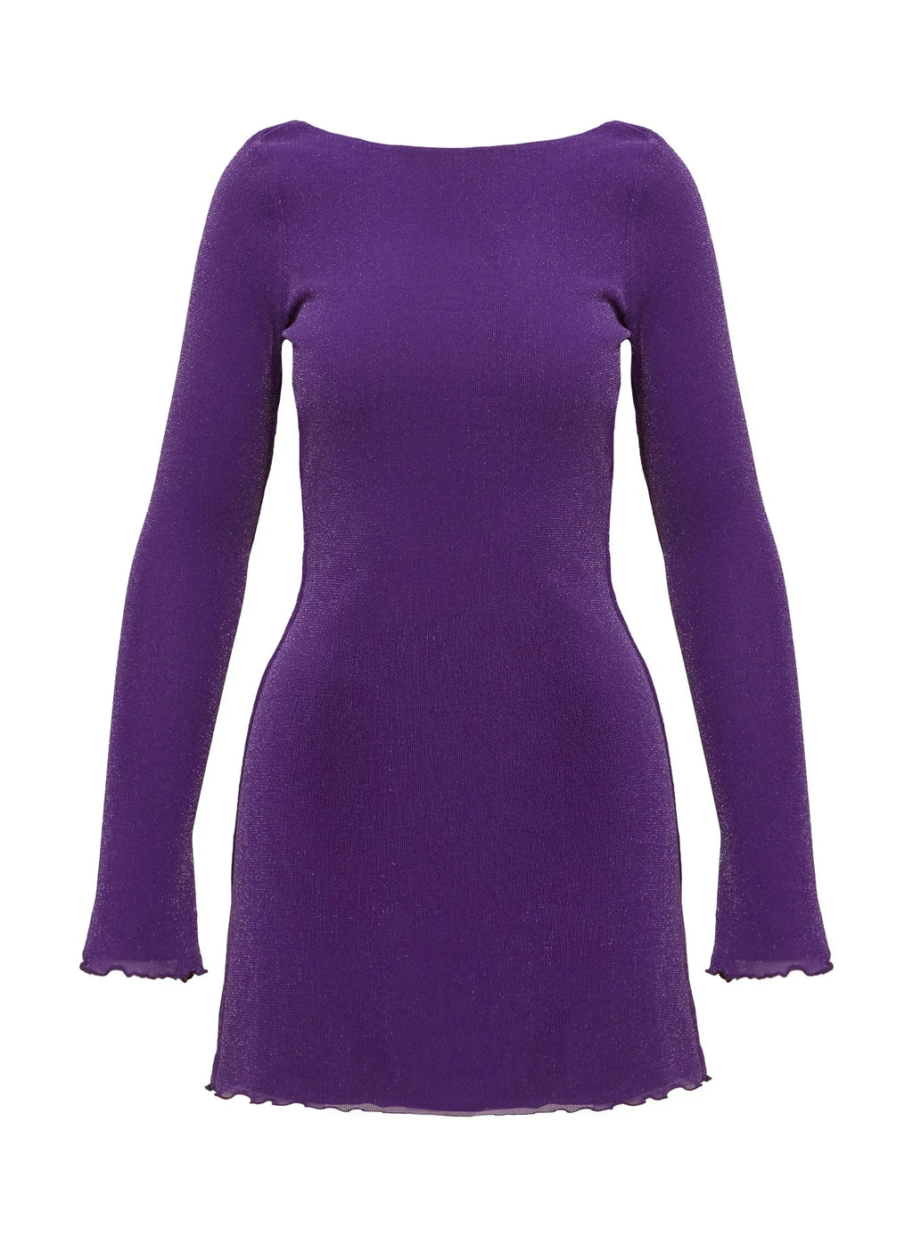 Leshner Long Sleeve Mini Dress Purple