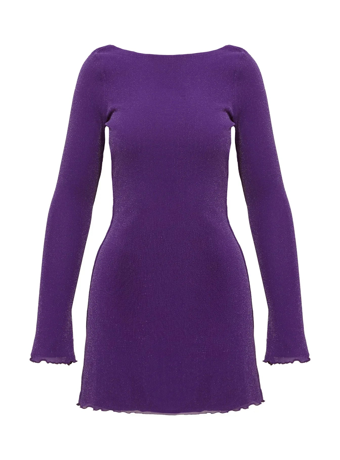 Leshner Long Sleeve Mini Dress Purple