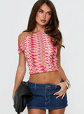 Beaming Brighter Off Shoulder Cinched Draped Top Pink