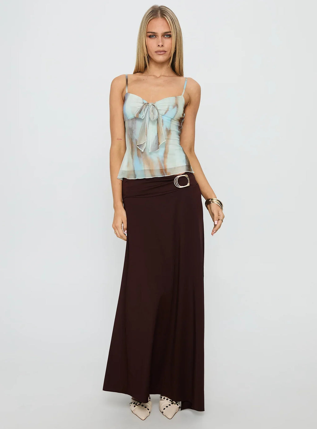 Bloomsbury Top Blue / Brown