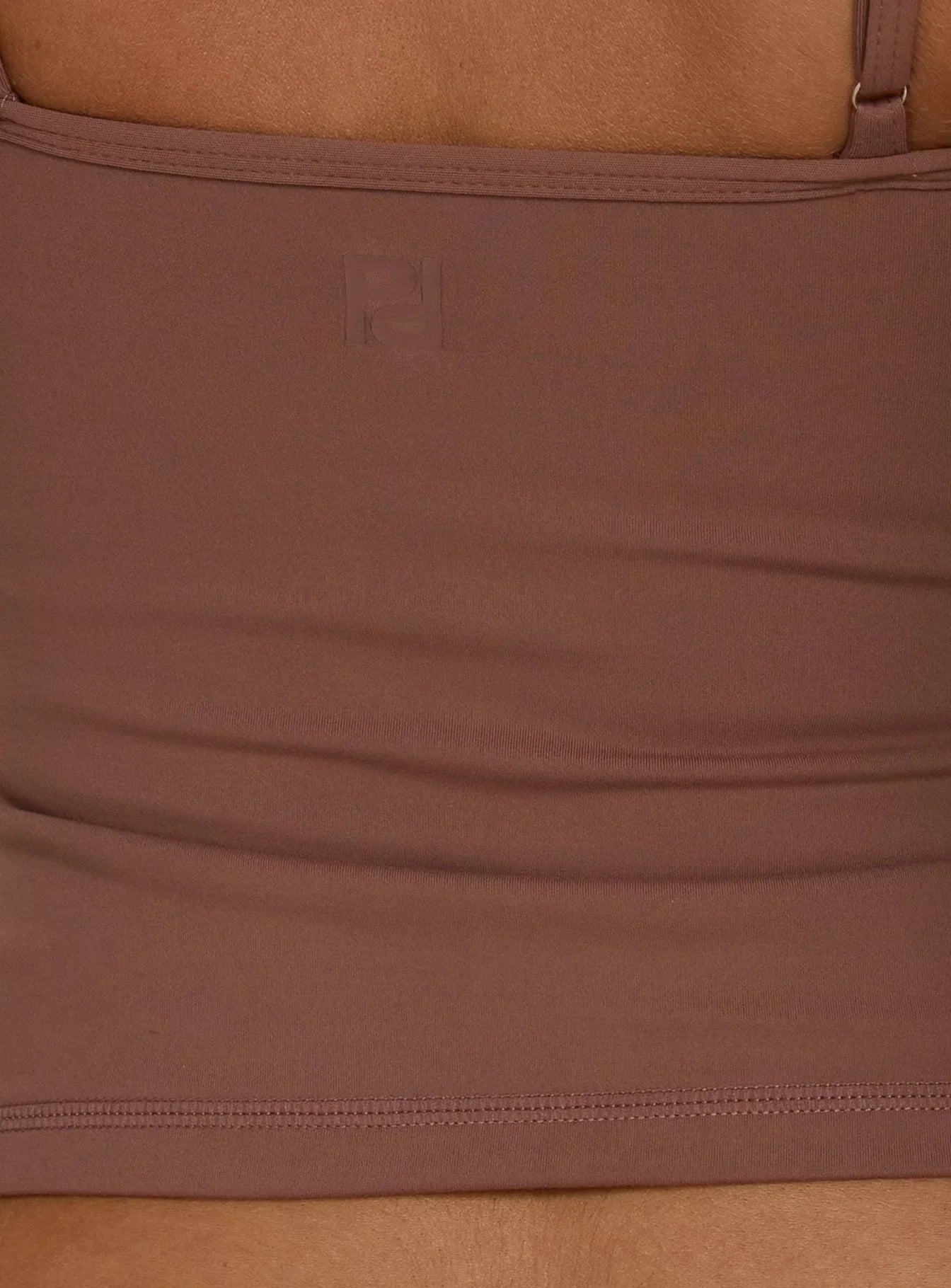 Ascend Layered Halter Tank Top Brown / Pink