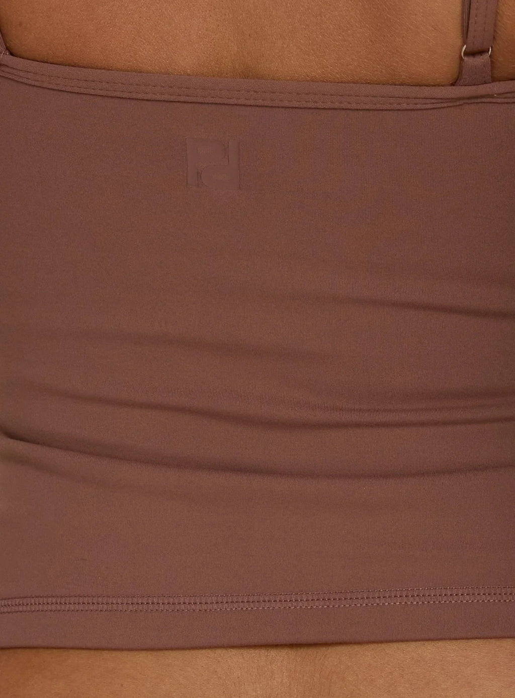 Ascend Layered Halter Tank Top Brown / Pink