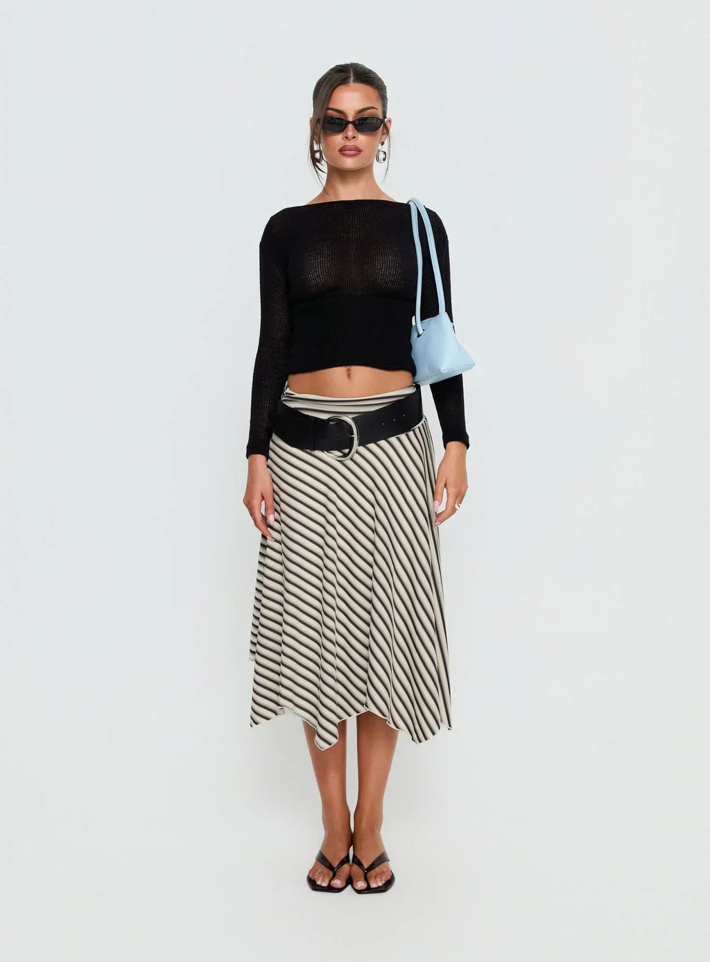 Eladia Cinched Long Sleeve Top Black