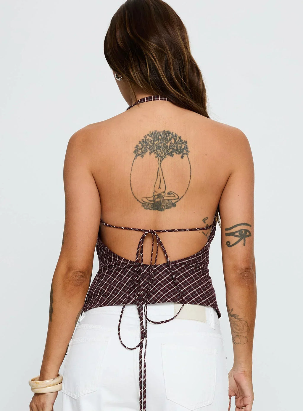 Gaybriel Cowl Neck Low Back Top Wine Check