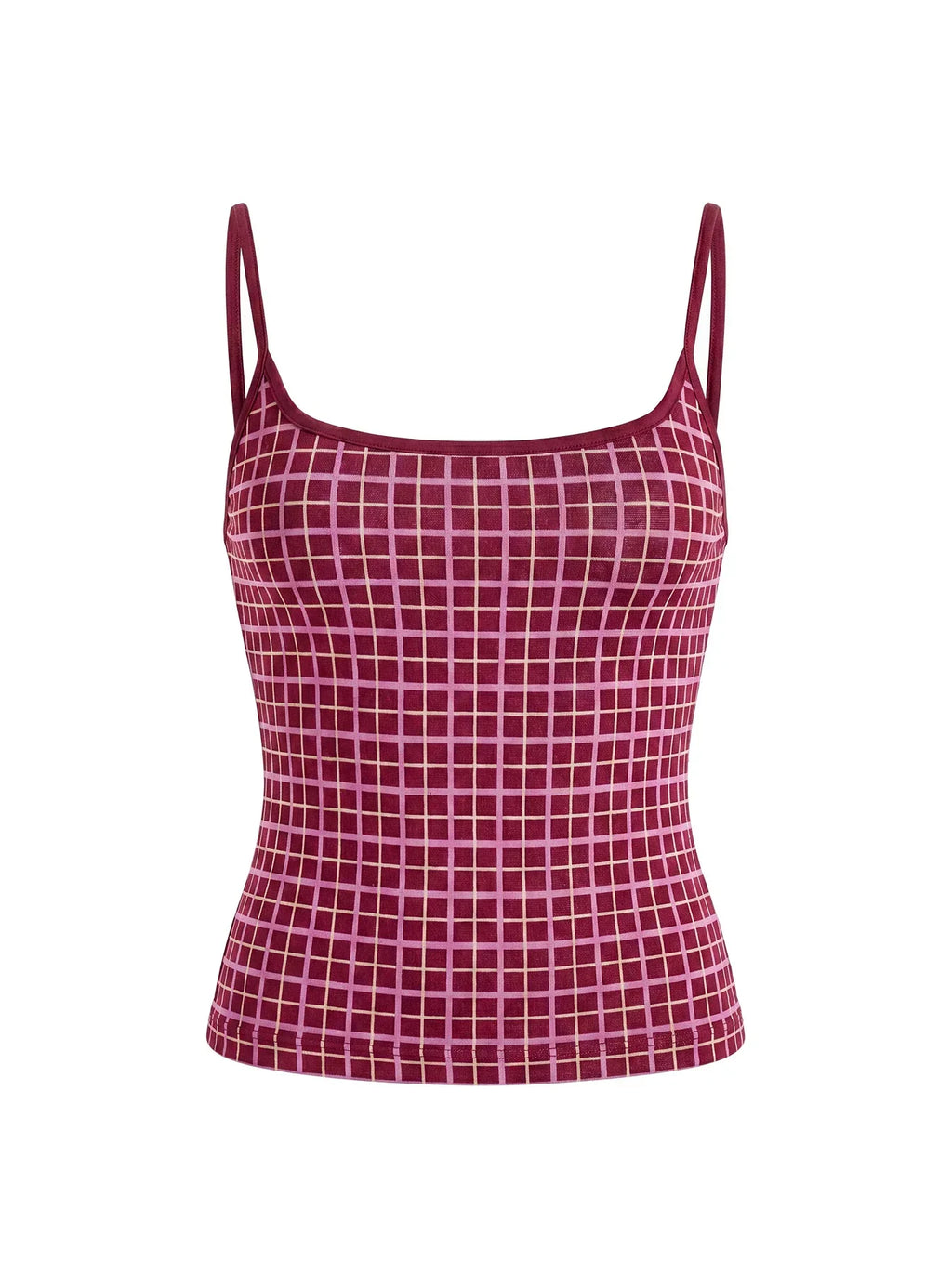 Aderis Cami Top Red Check