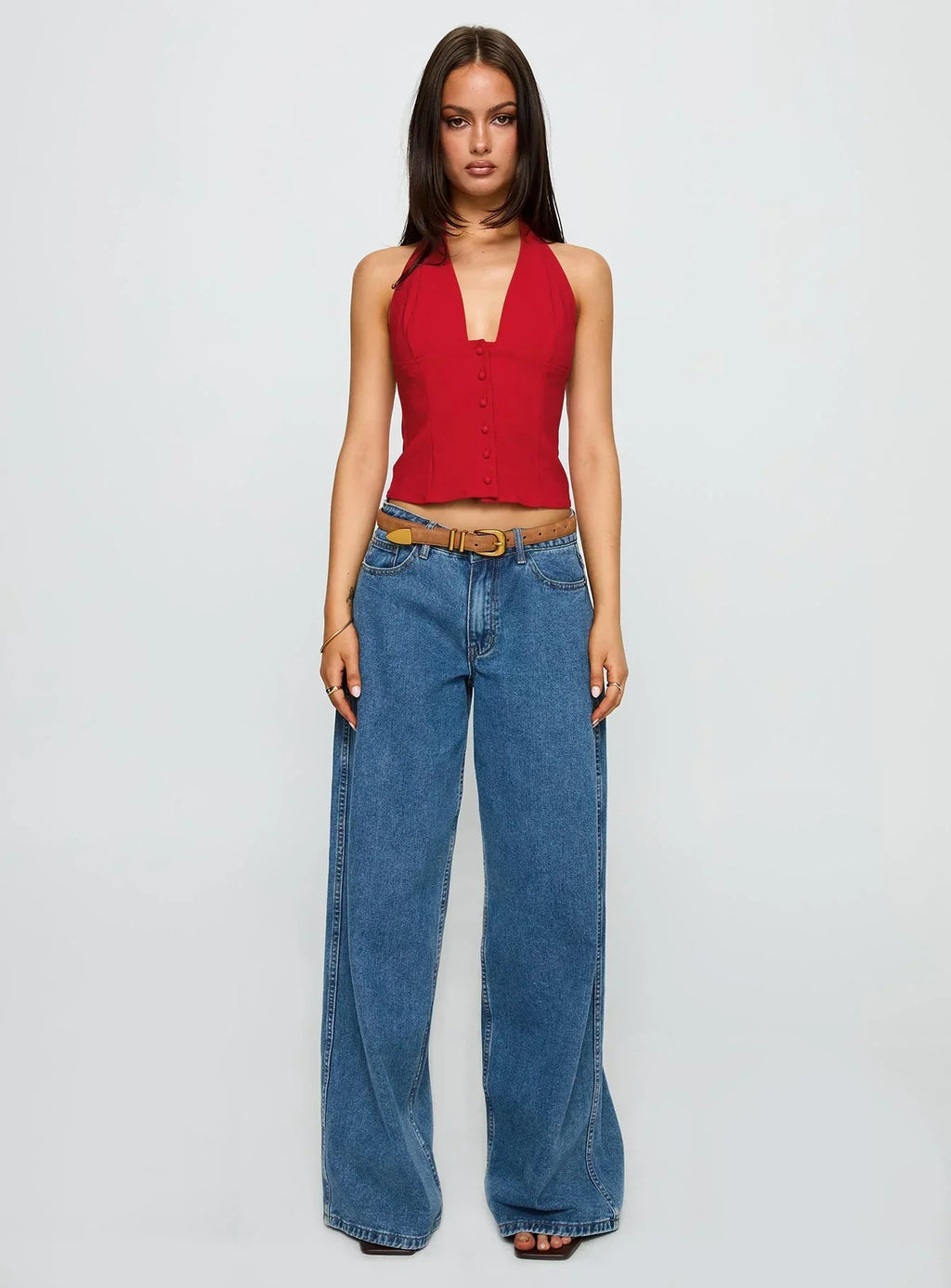 Serefina Halter Top Red