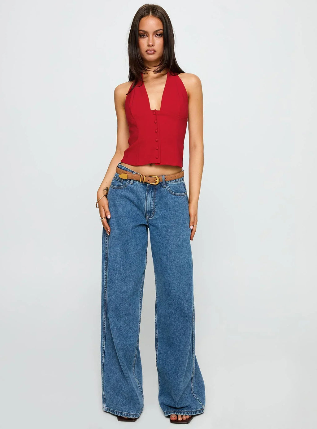 Serefina Halter Top Red
