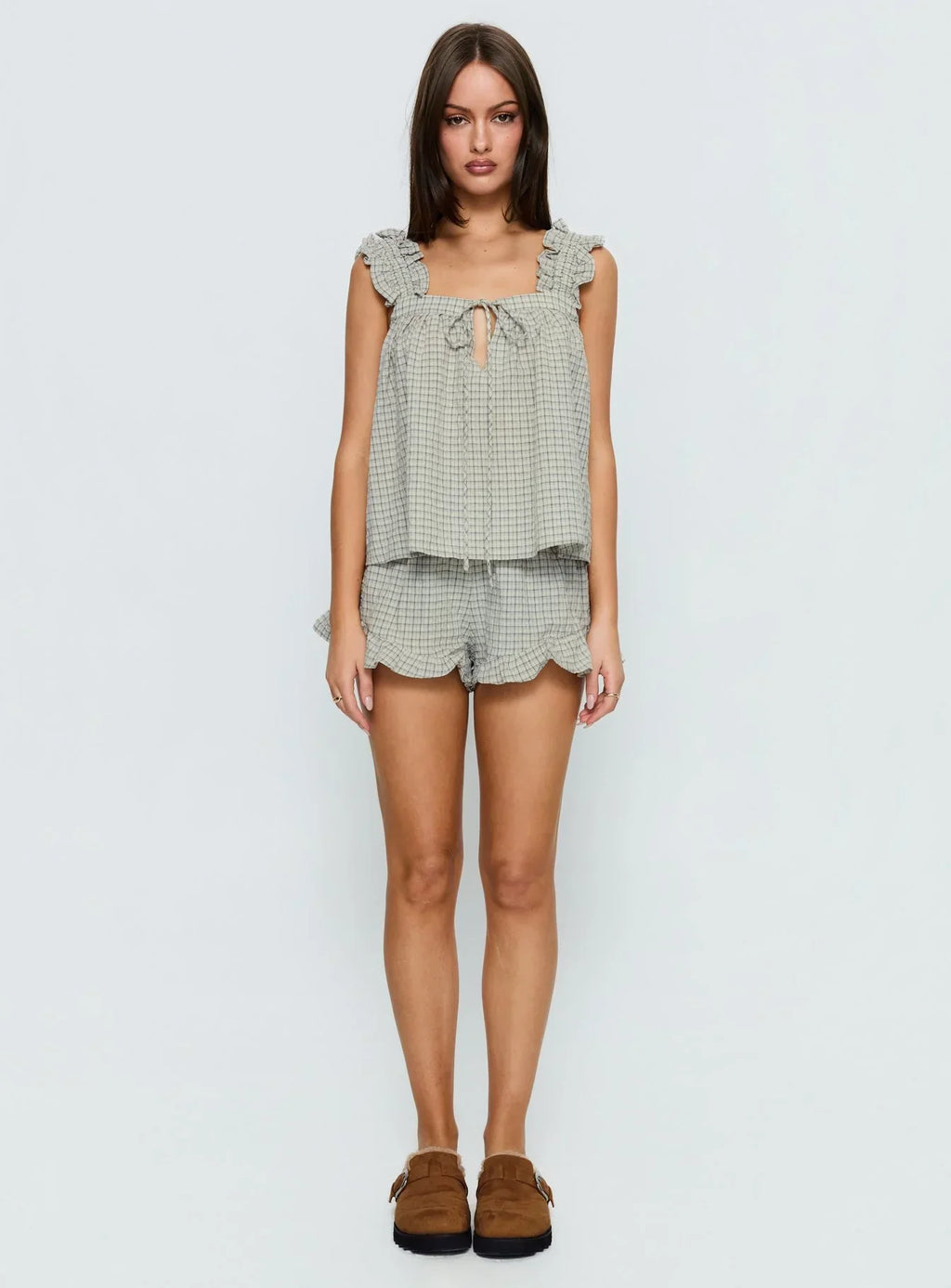 Santabelle Frill Top Check