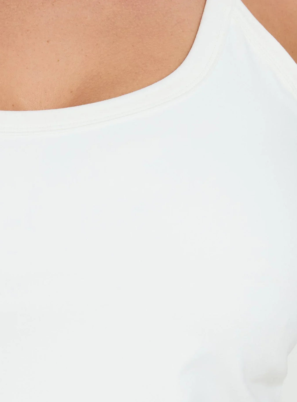 Kasper Cinched Longline Tank Top White Curve
