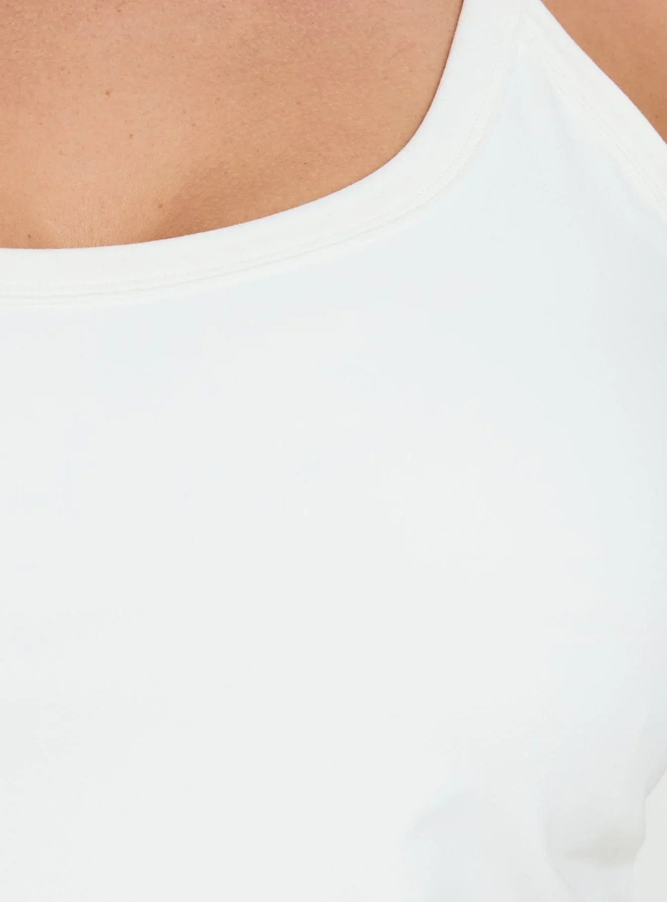 Kasper Cinched Longline Tank Top White Curve