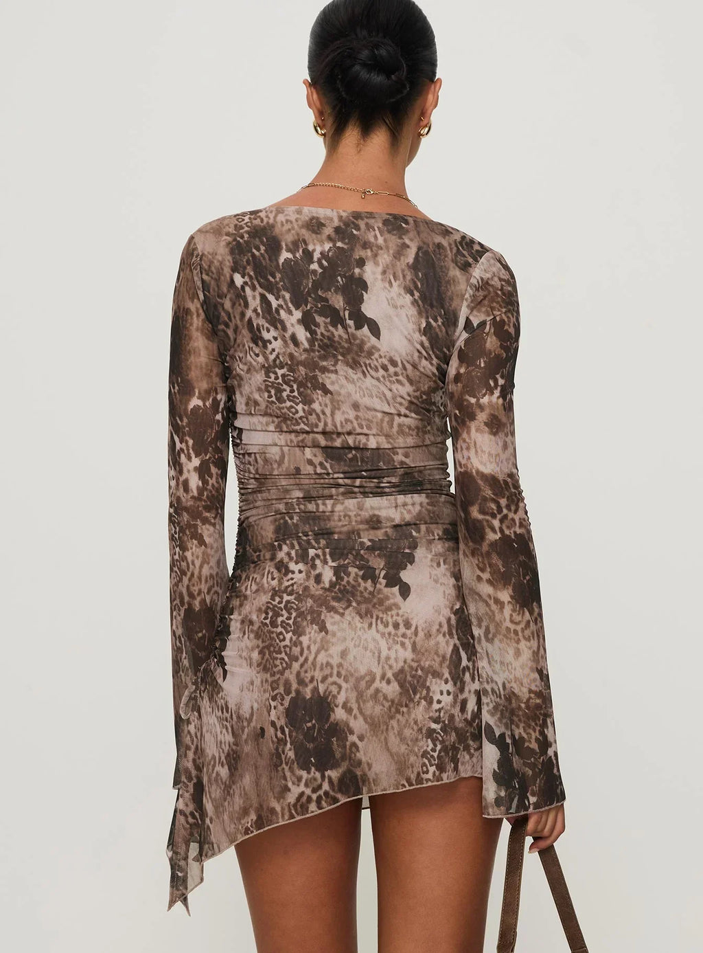 Suareza Long Sleeve Mini Dress Leopard