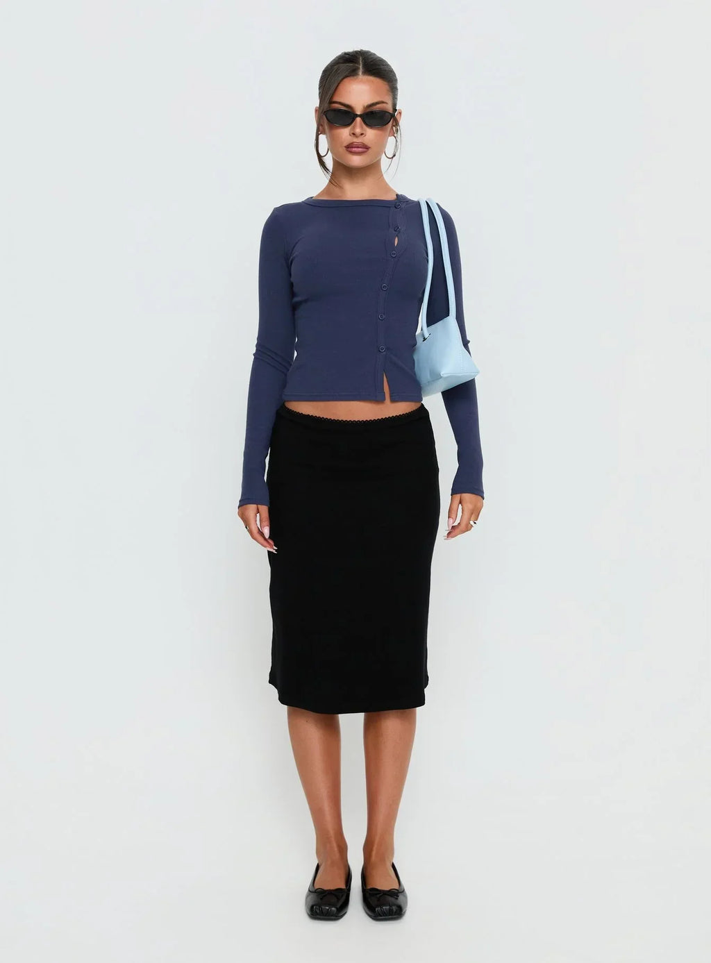 Passoni Long Sleeve Top Navy