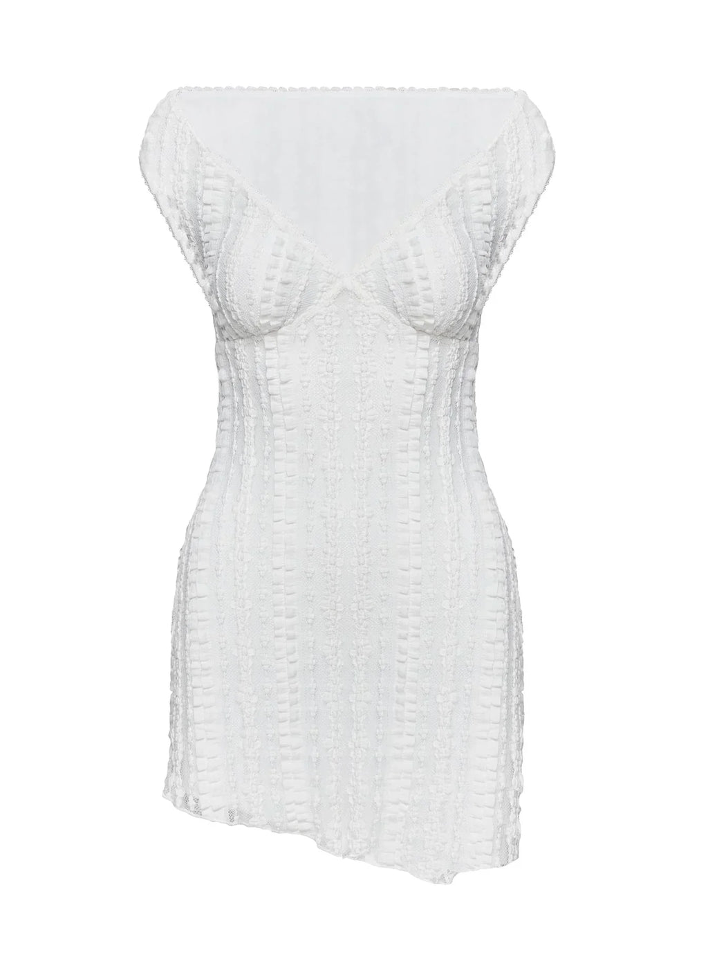 Breezy Off The Shoulder Mini Dress White