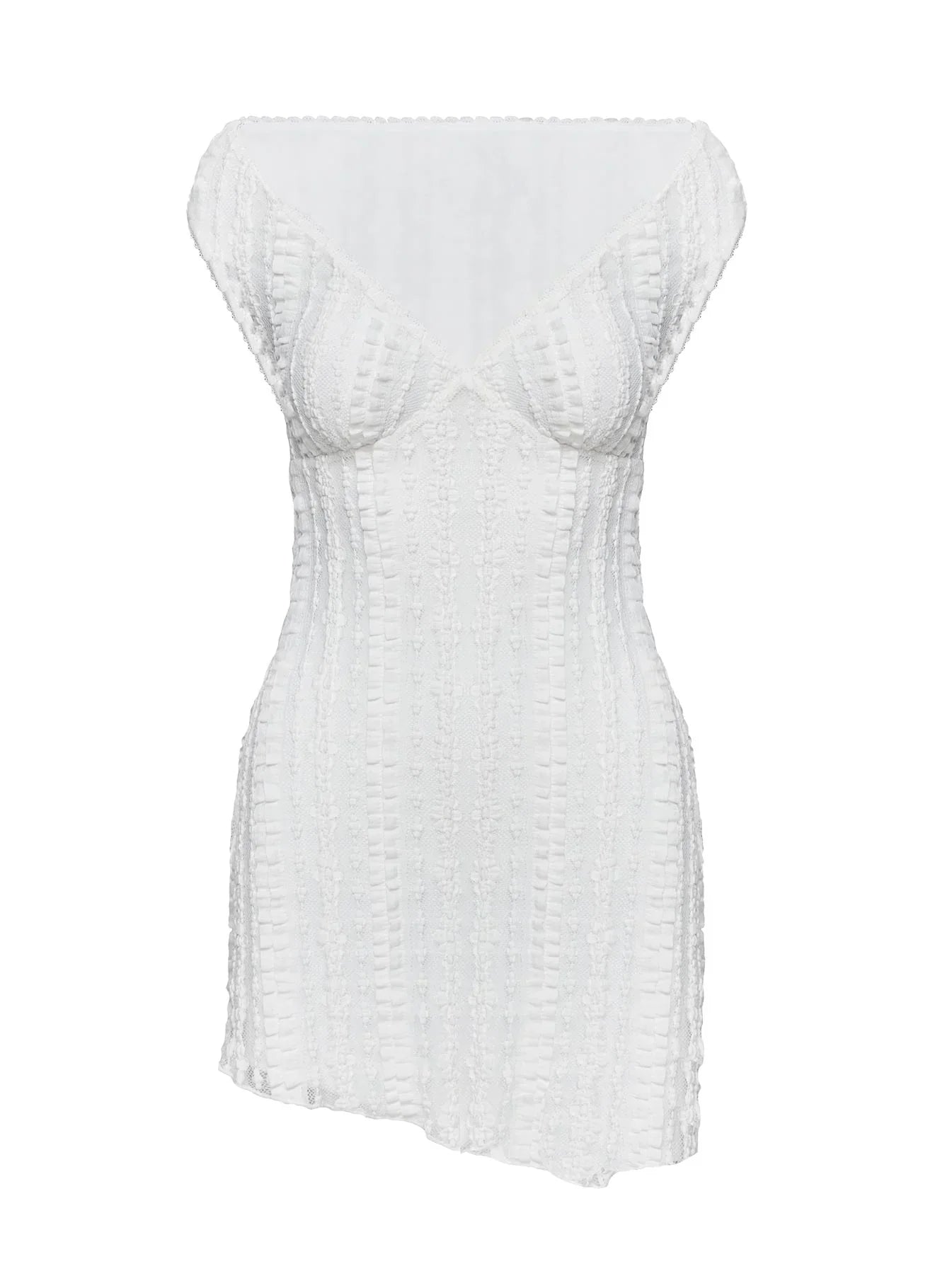 Breezy Off The Shoulder Mini Dress White