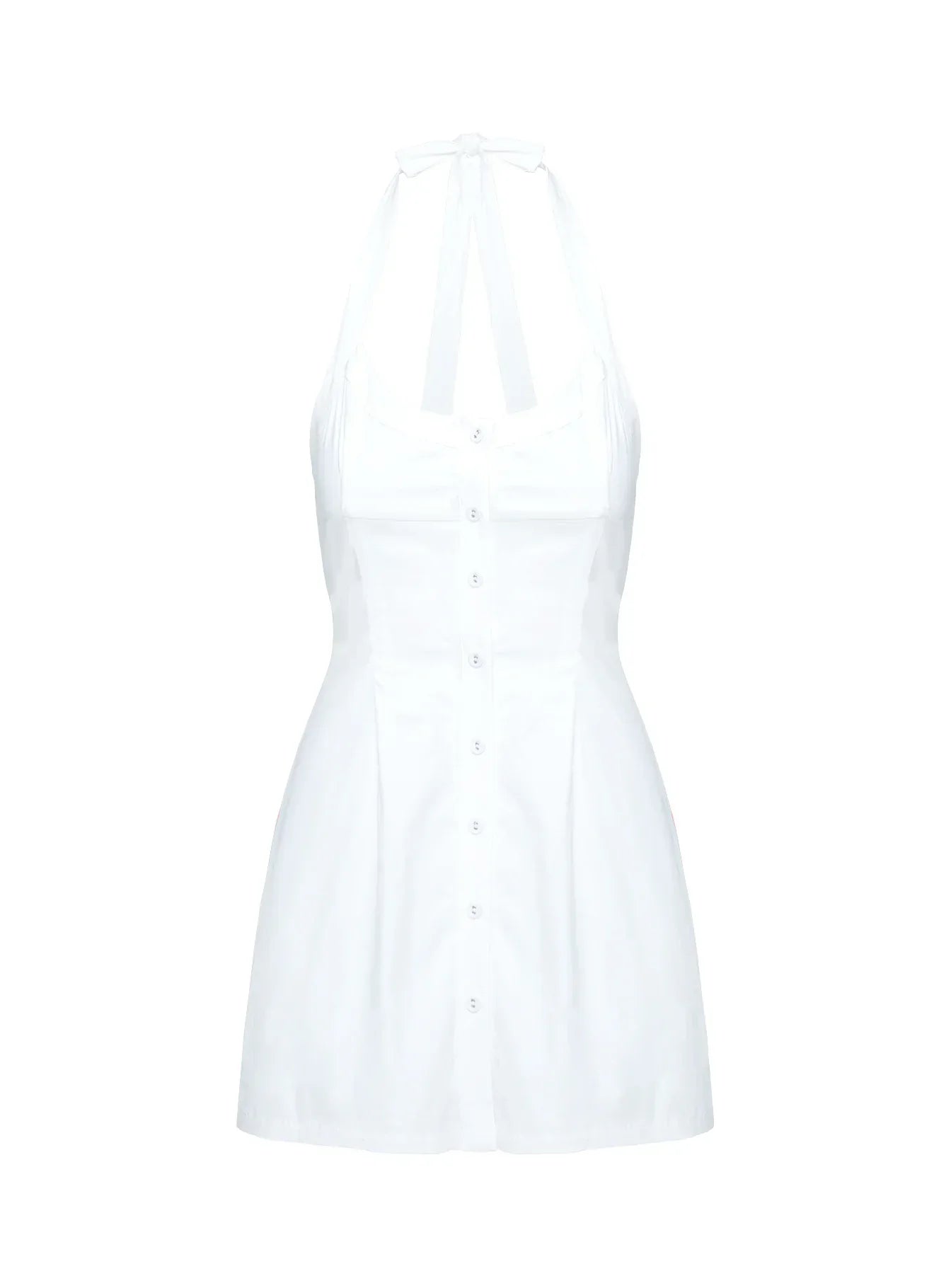 Mallorie Halter Mini Dress White