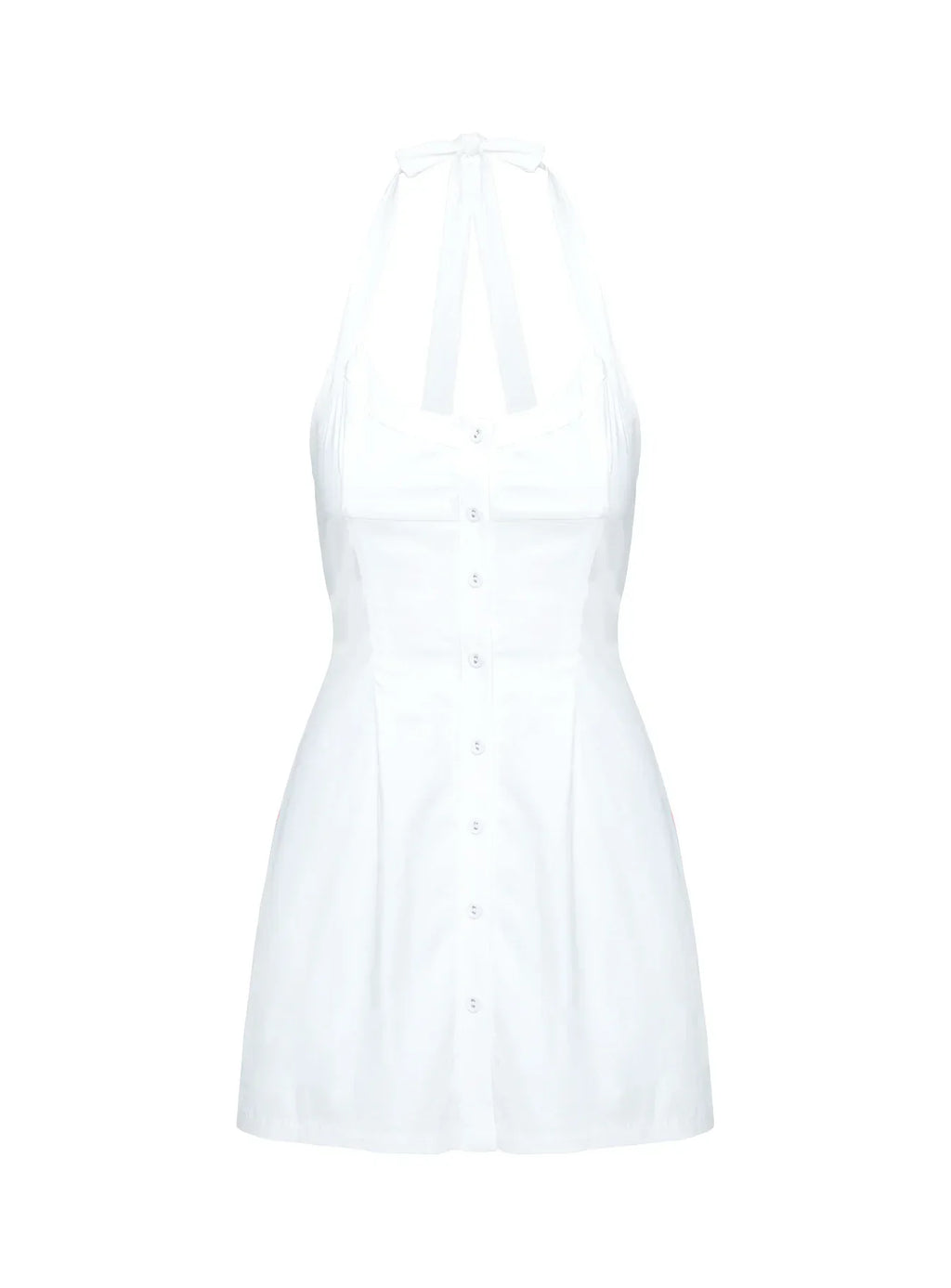 Mallorie Halter Mini Dress White