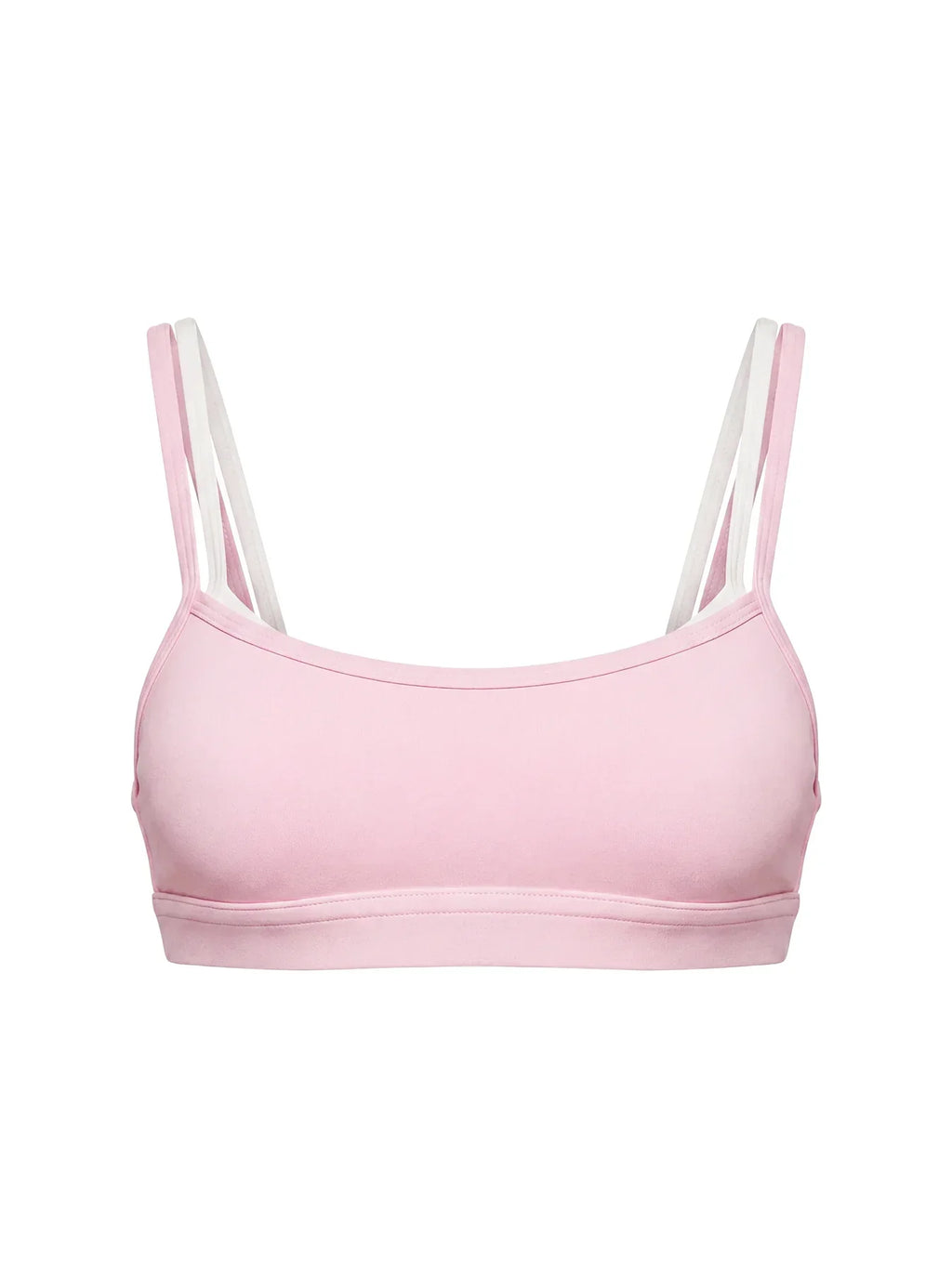 Exhilarate Layered Crop Top Pink / White