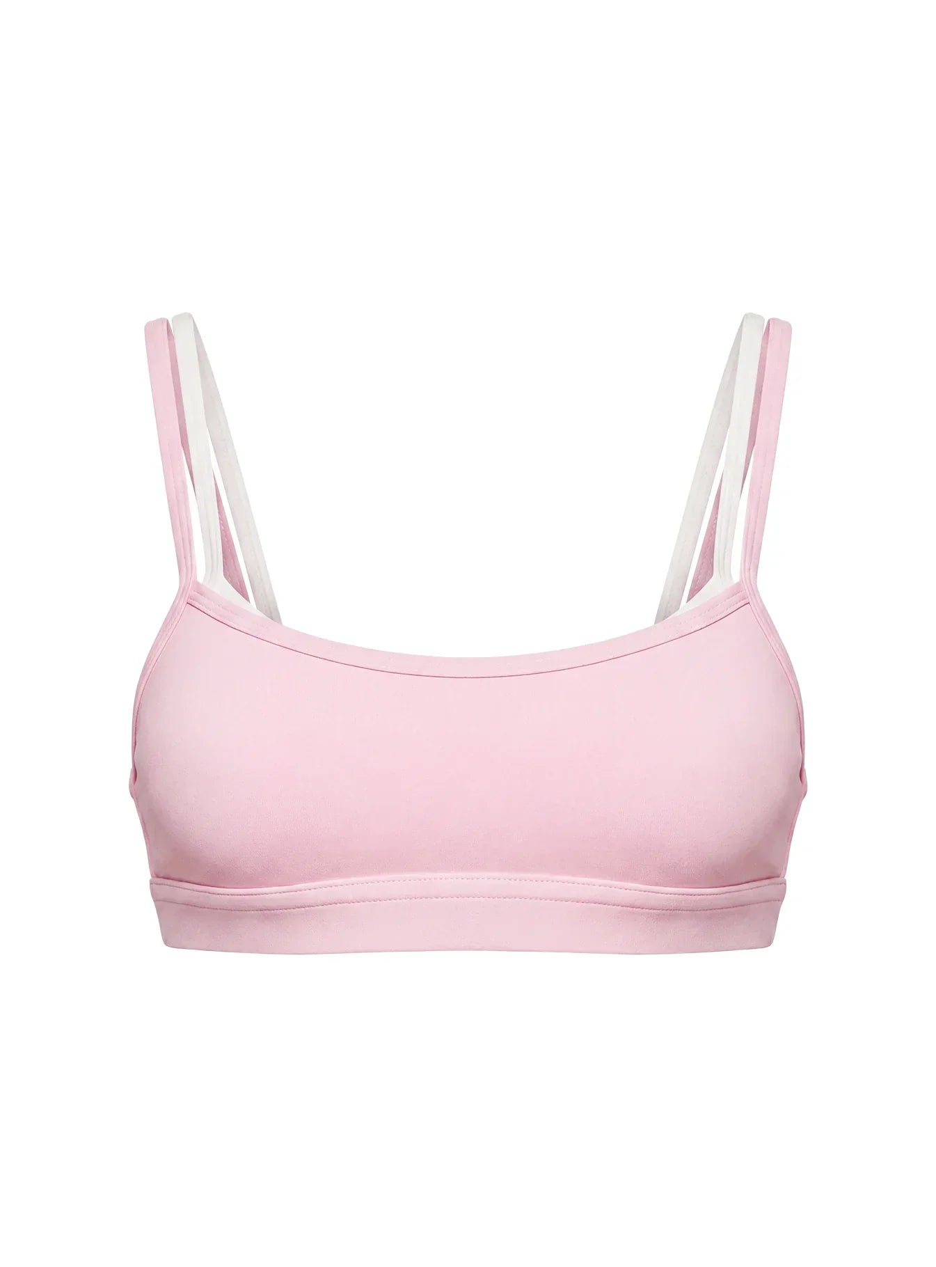 Exhilarate Layered Crop Top Pink / White
