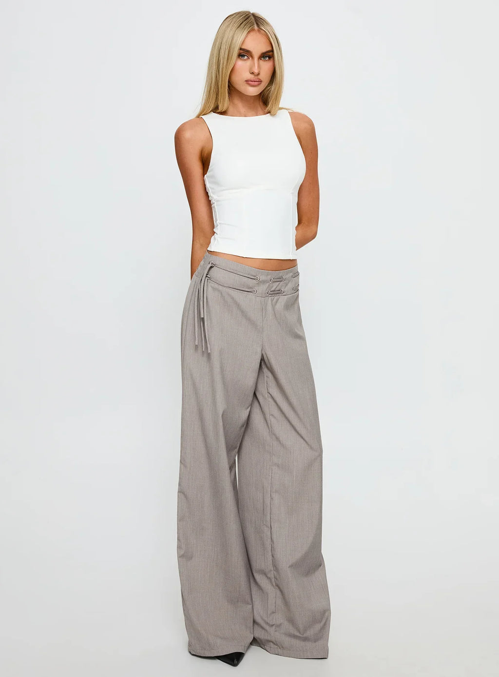 Georgetta Bust Detail Cami Top White