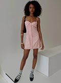 Poto Mini Dress Pink Check