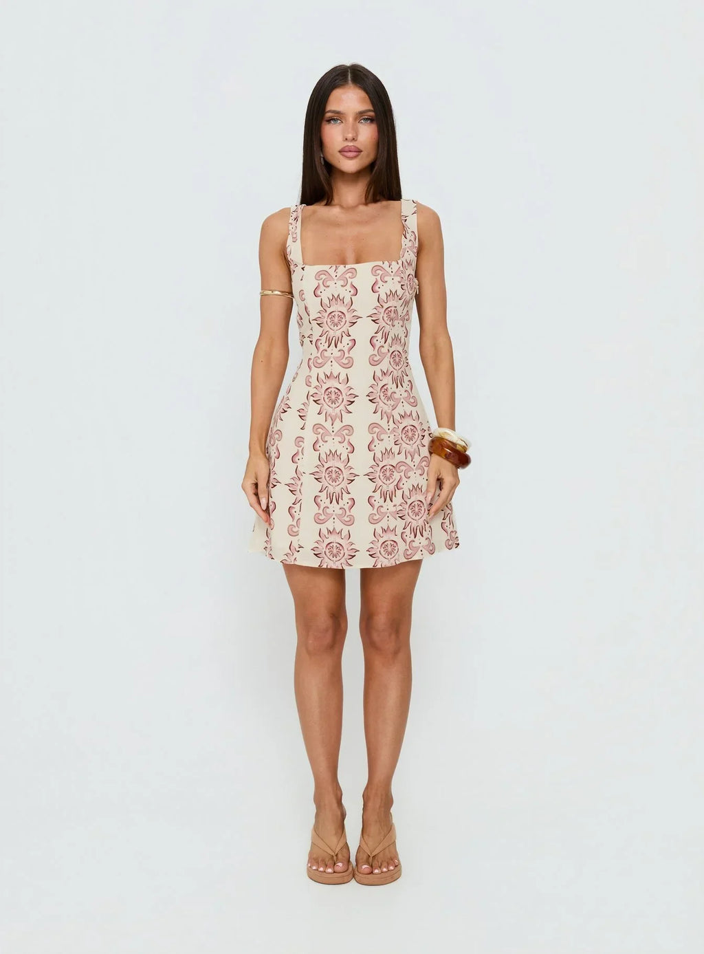 Maris Mini Dress Cream / Pink
