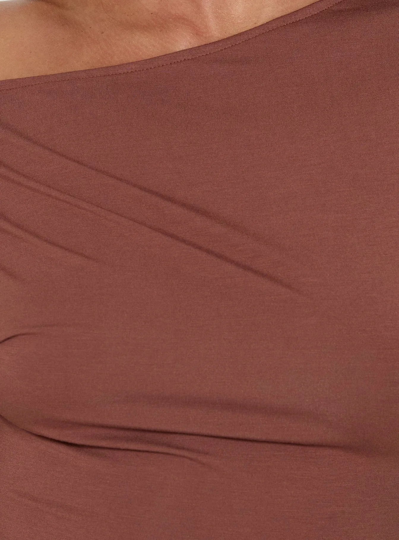 Luckiest Girl Off Shoulder Cinched Top Clay