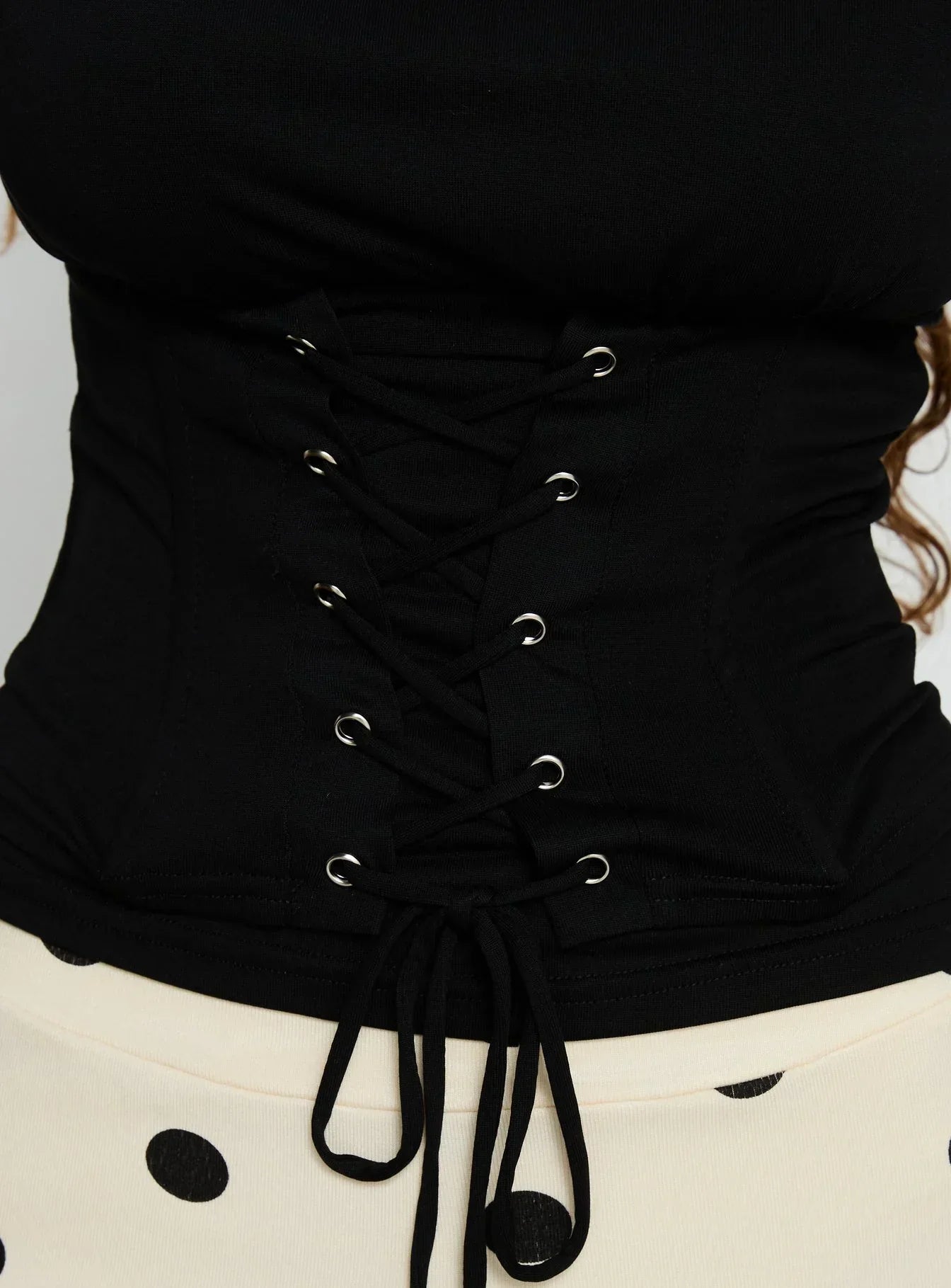 Unbothered Corset Top Black