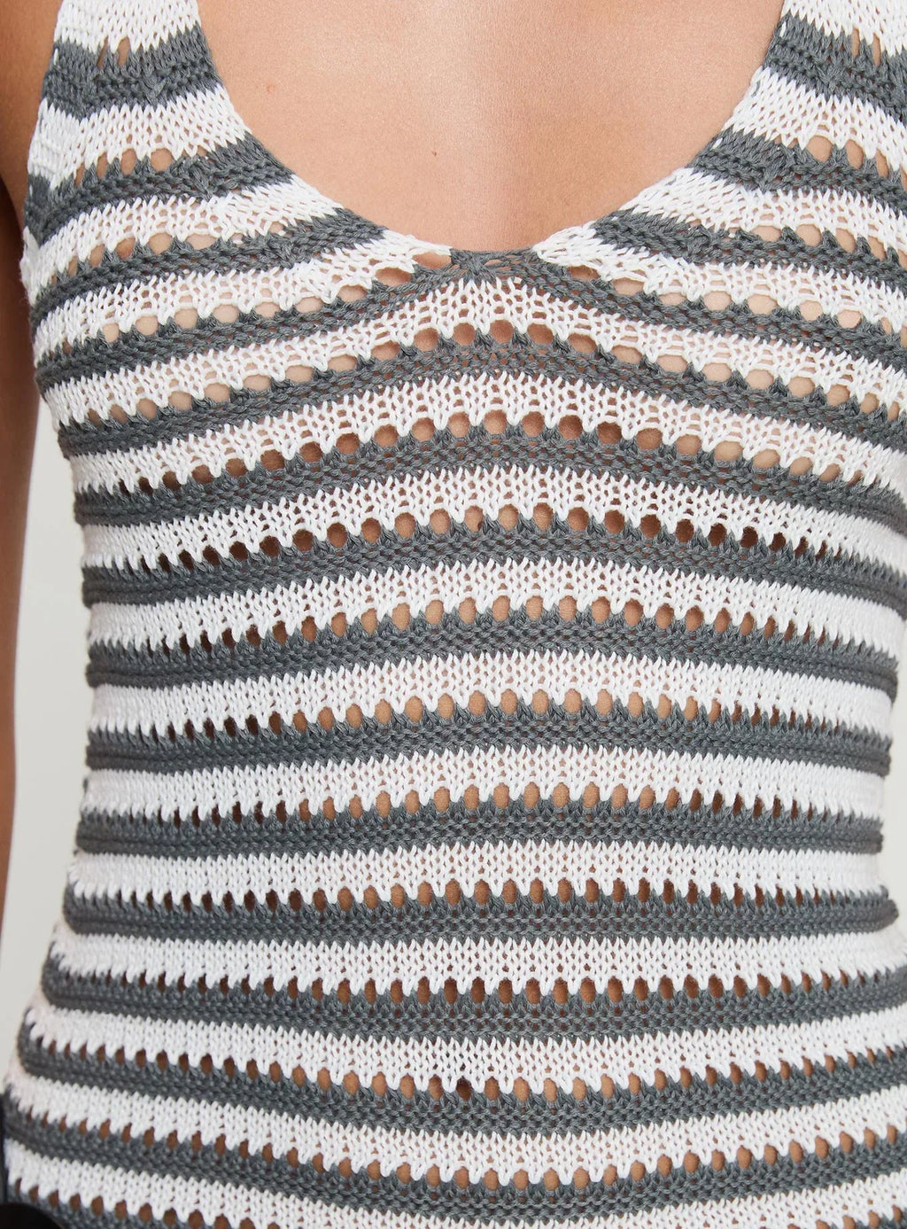 Marino Mini Dress Grey / White