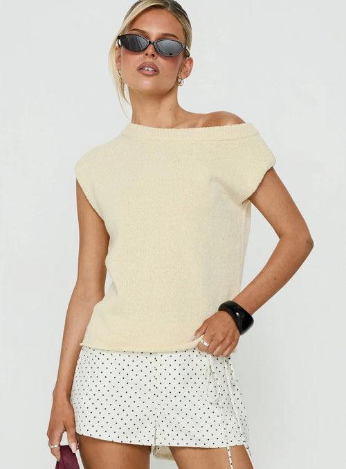 Ashfield Off Shoulder Top Lemon