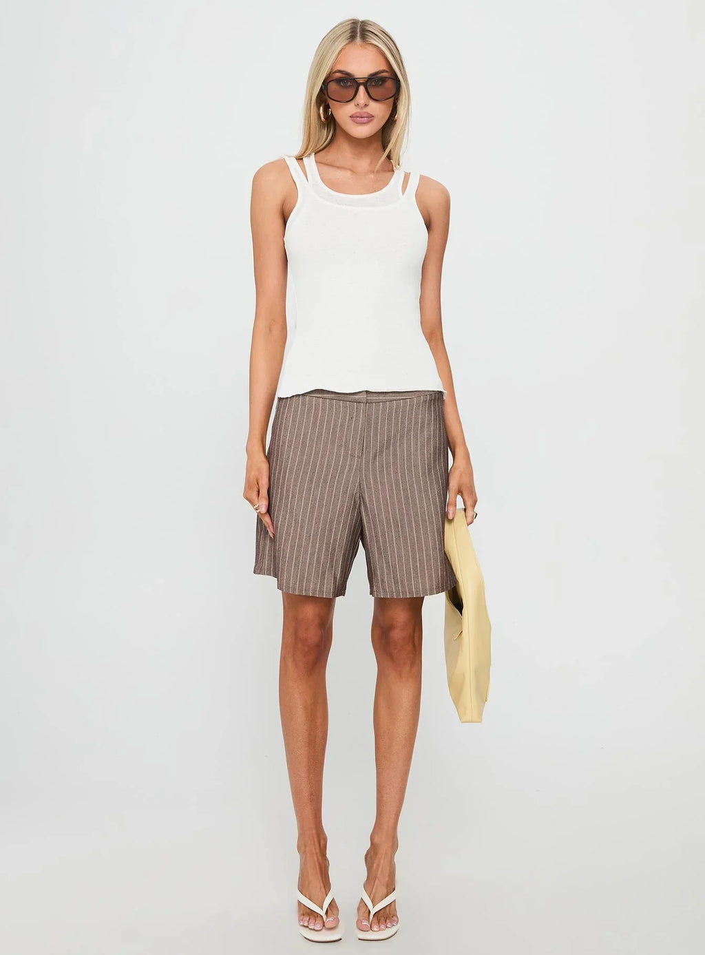 Ceyla Layered Tank Top White