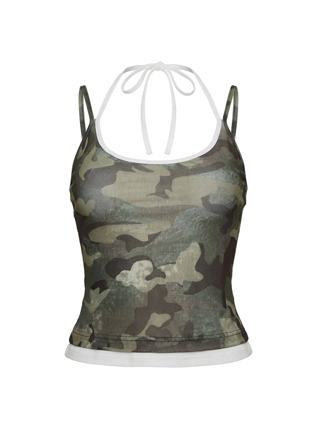 Piera Layered Cami Top Camo