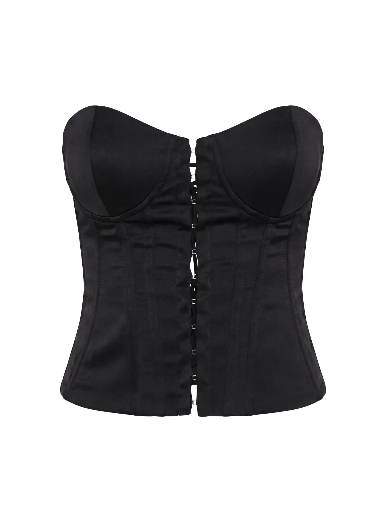 Afelia Strapless Corset Top Black