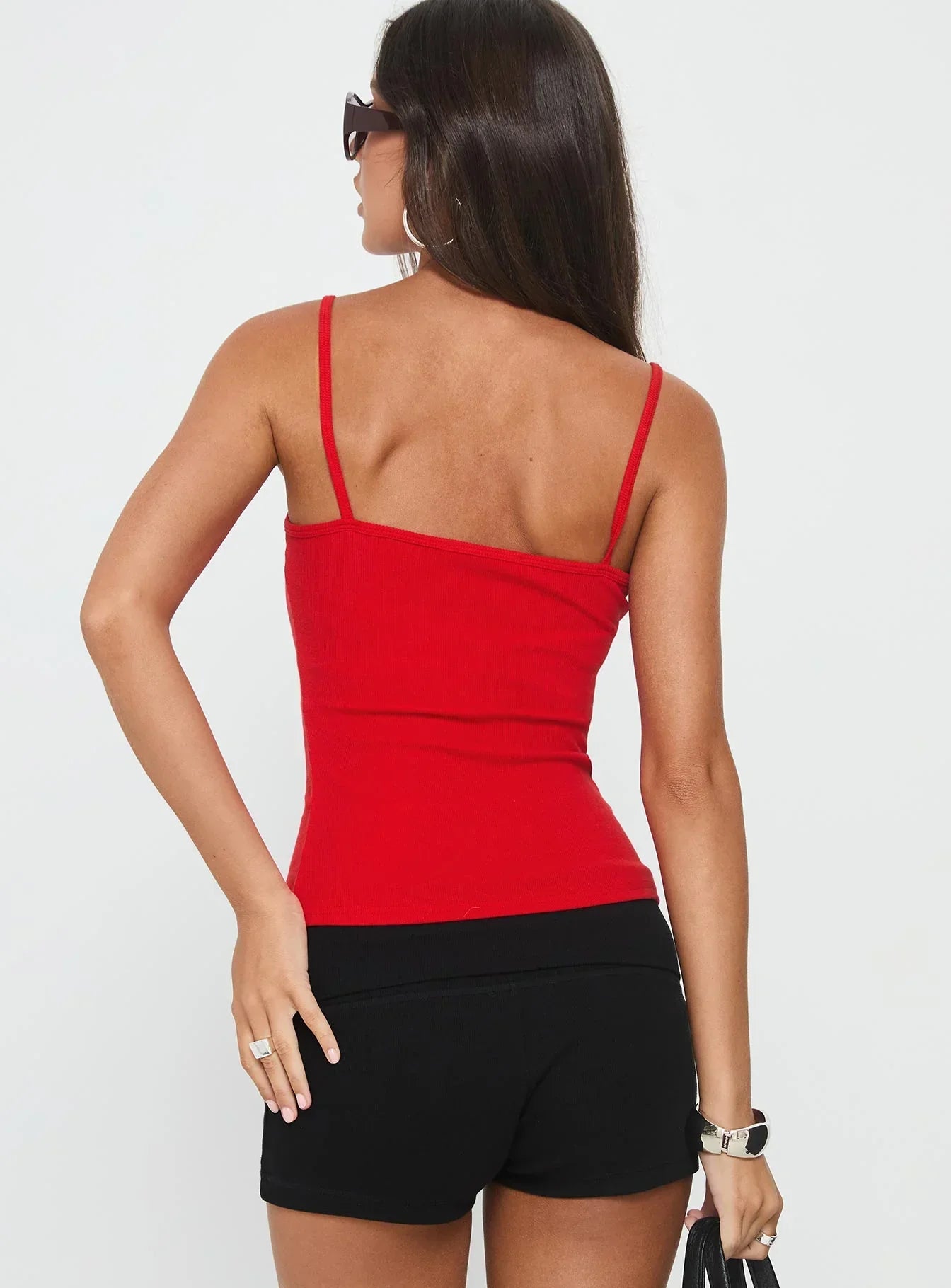 Baseline Longline Tank Top Red