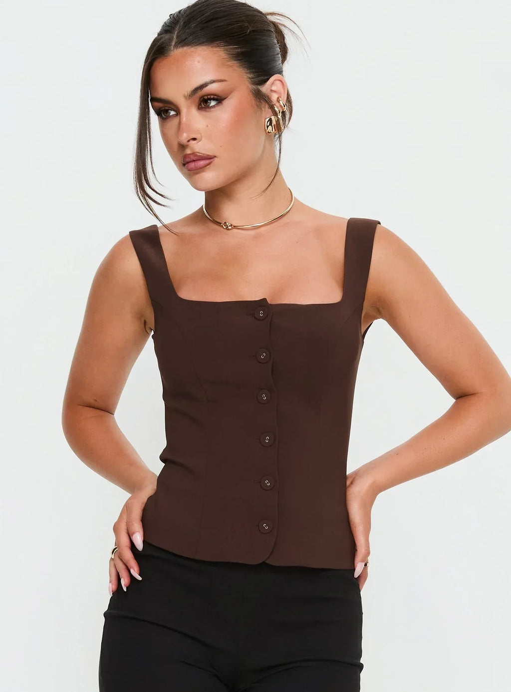 Zamie Top Chocolate
