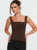 Zamie Top Chocolate