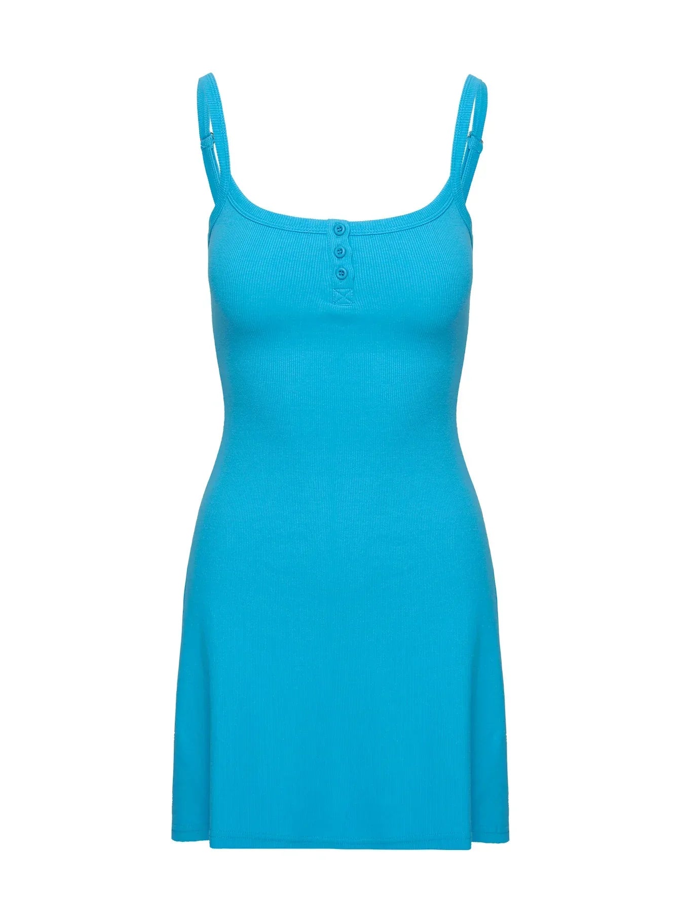 Baseline Rib Mini Dress Blue