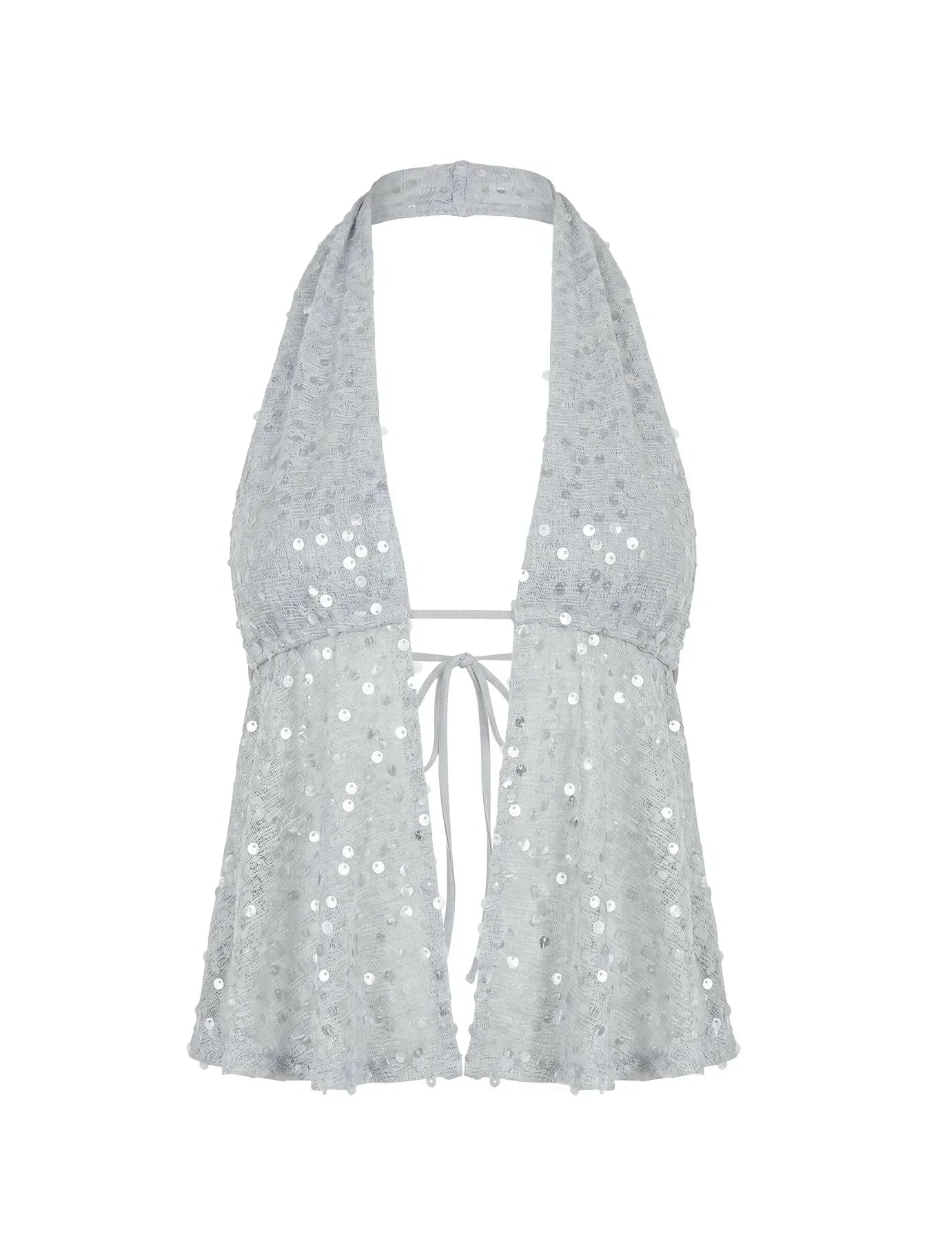 Bright Futures Halter Shimmer Top Lilac