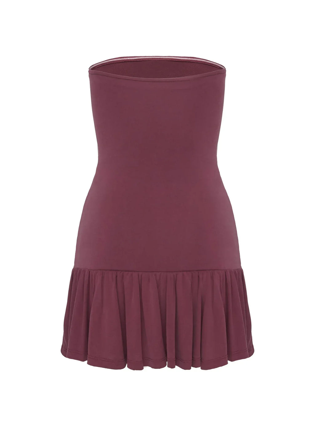 Love Lingers Strapless Mini Dress Burgundy