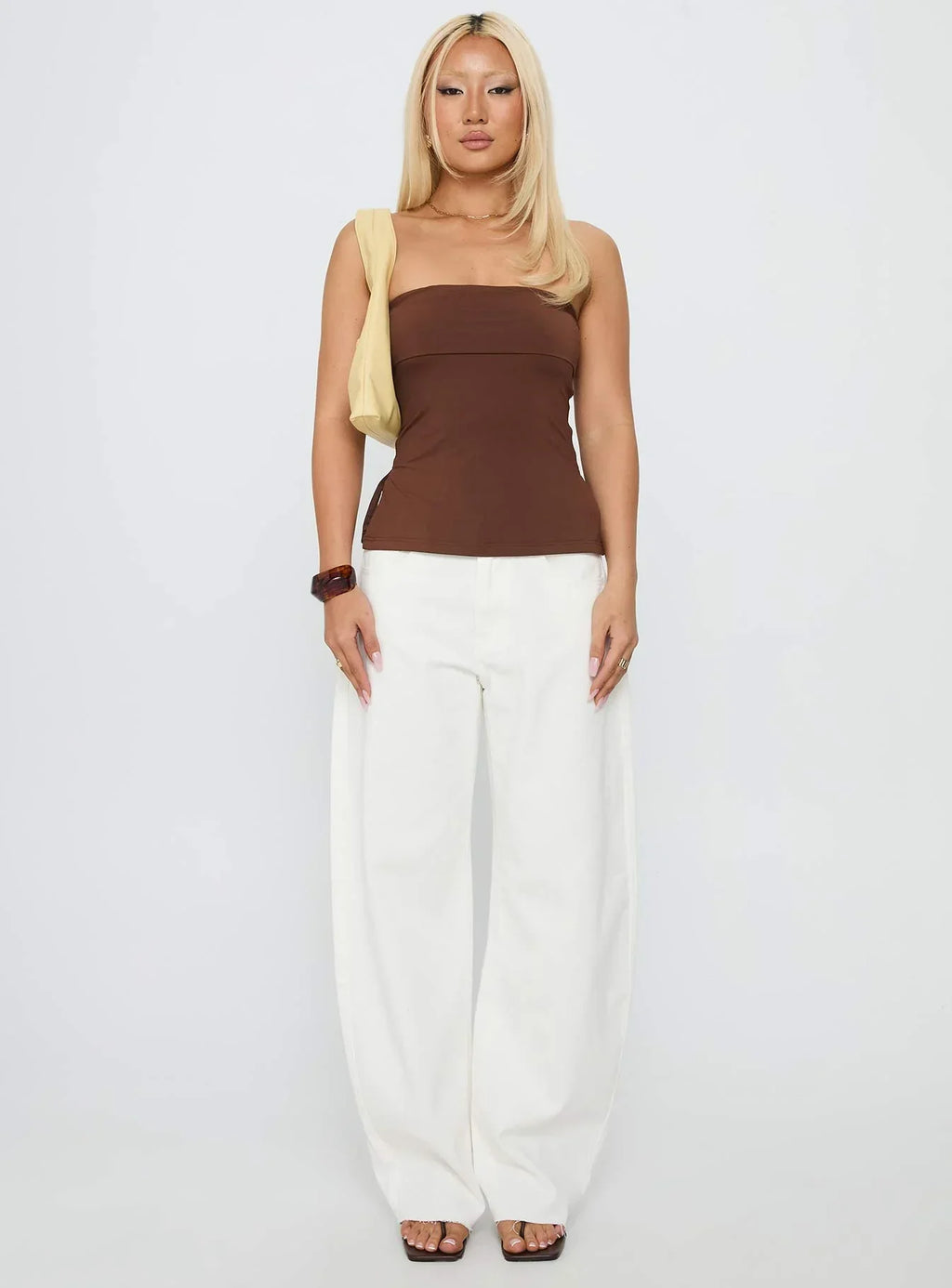 Strutter Strapless Top Chocolate
