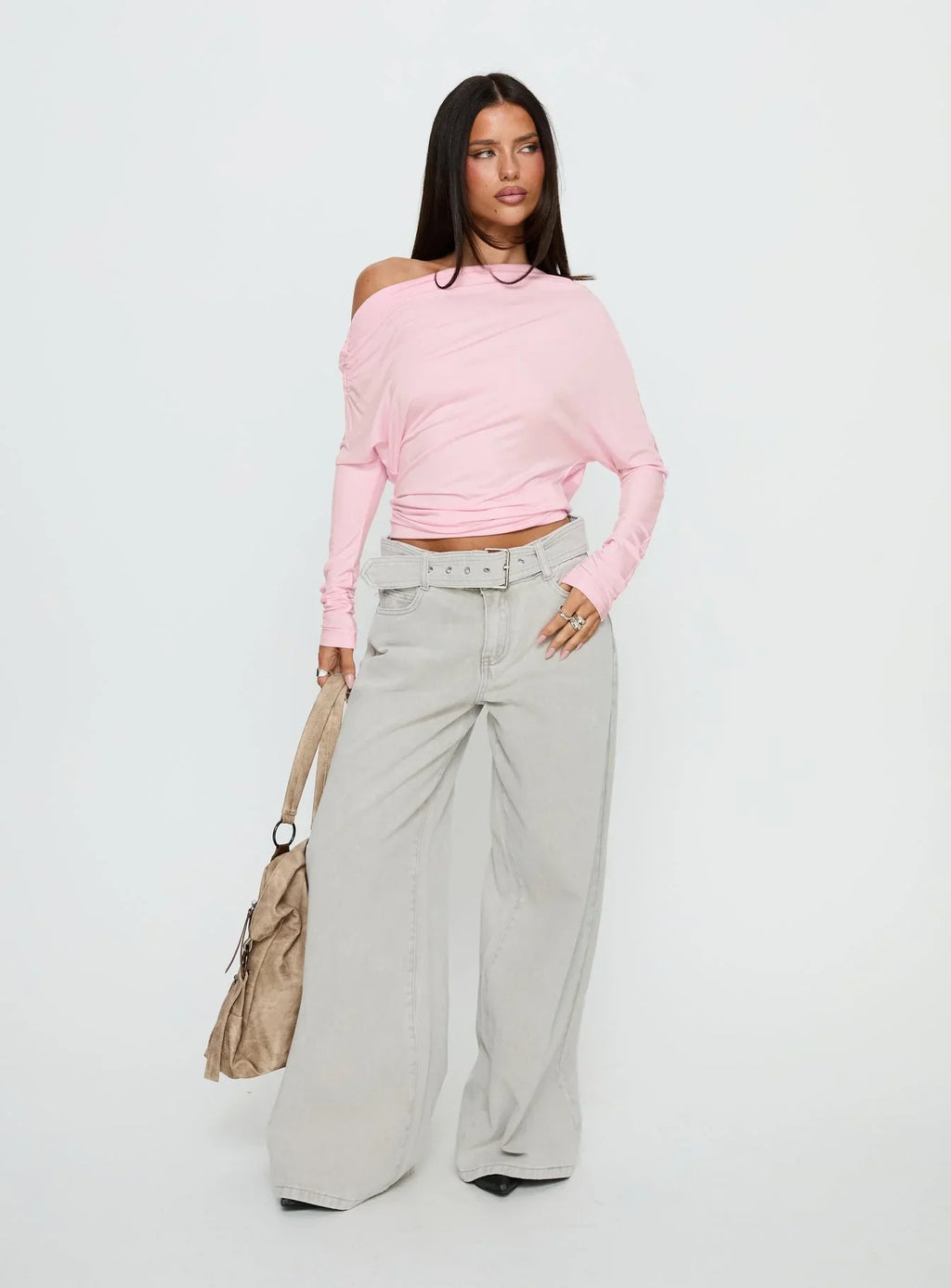 Party Hour Off Shoulder Top Pink