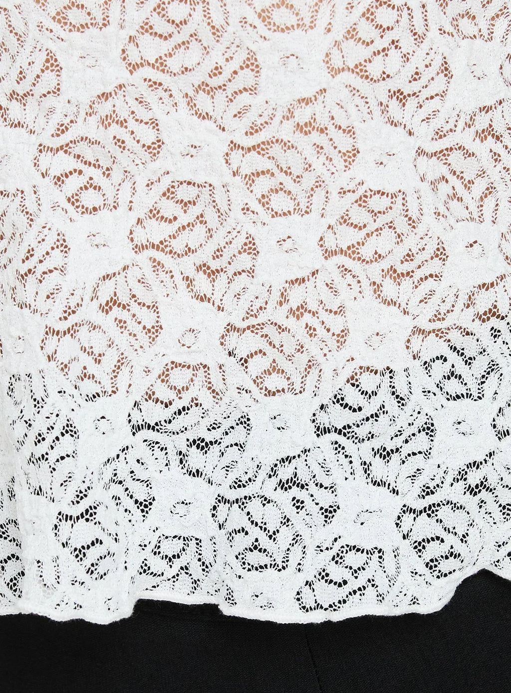 Note To Self Ring Detail Arrowneck Top White