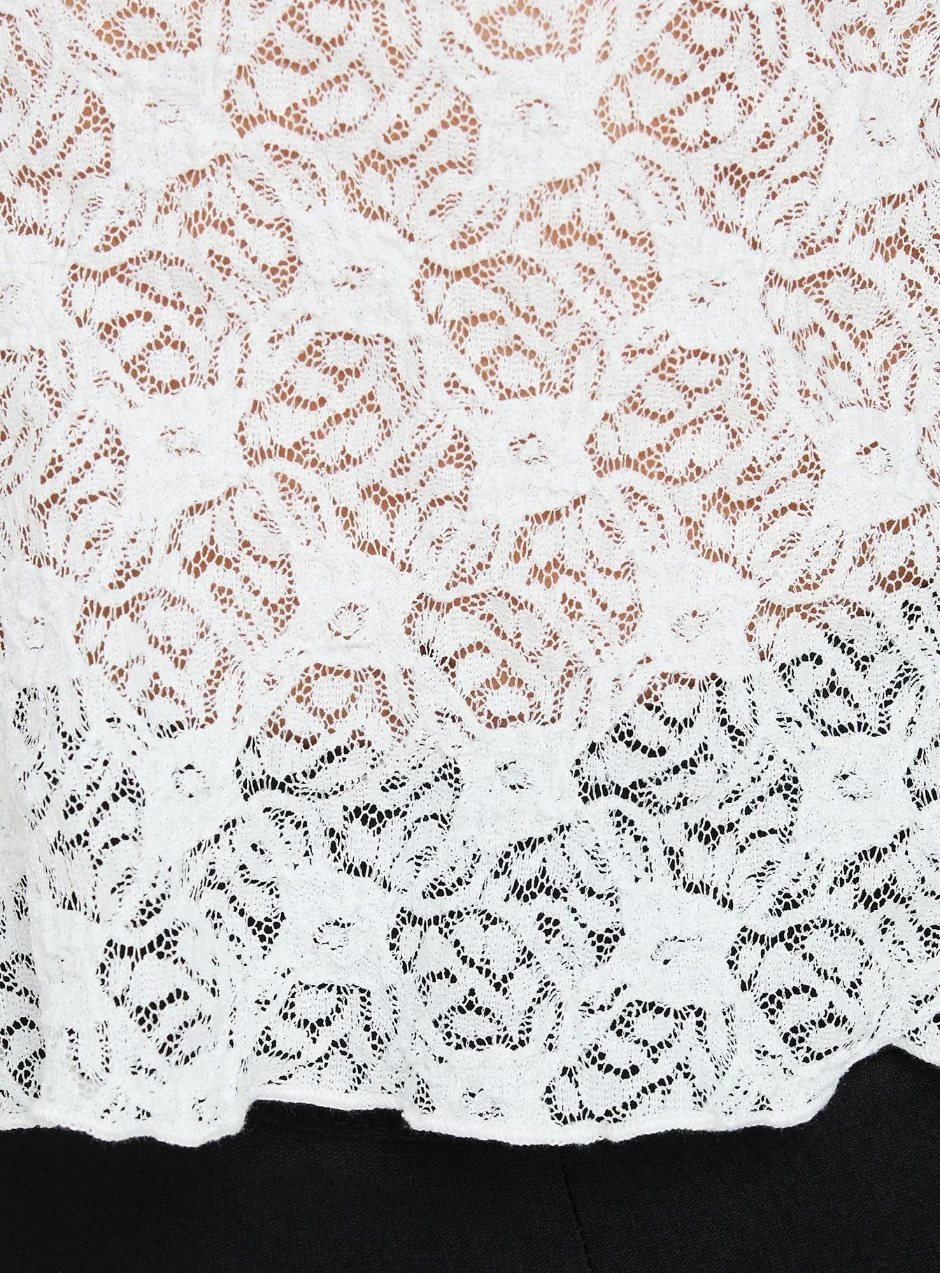 Note To Self Ring Detail Arrowneck Top White