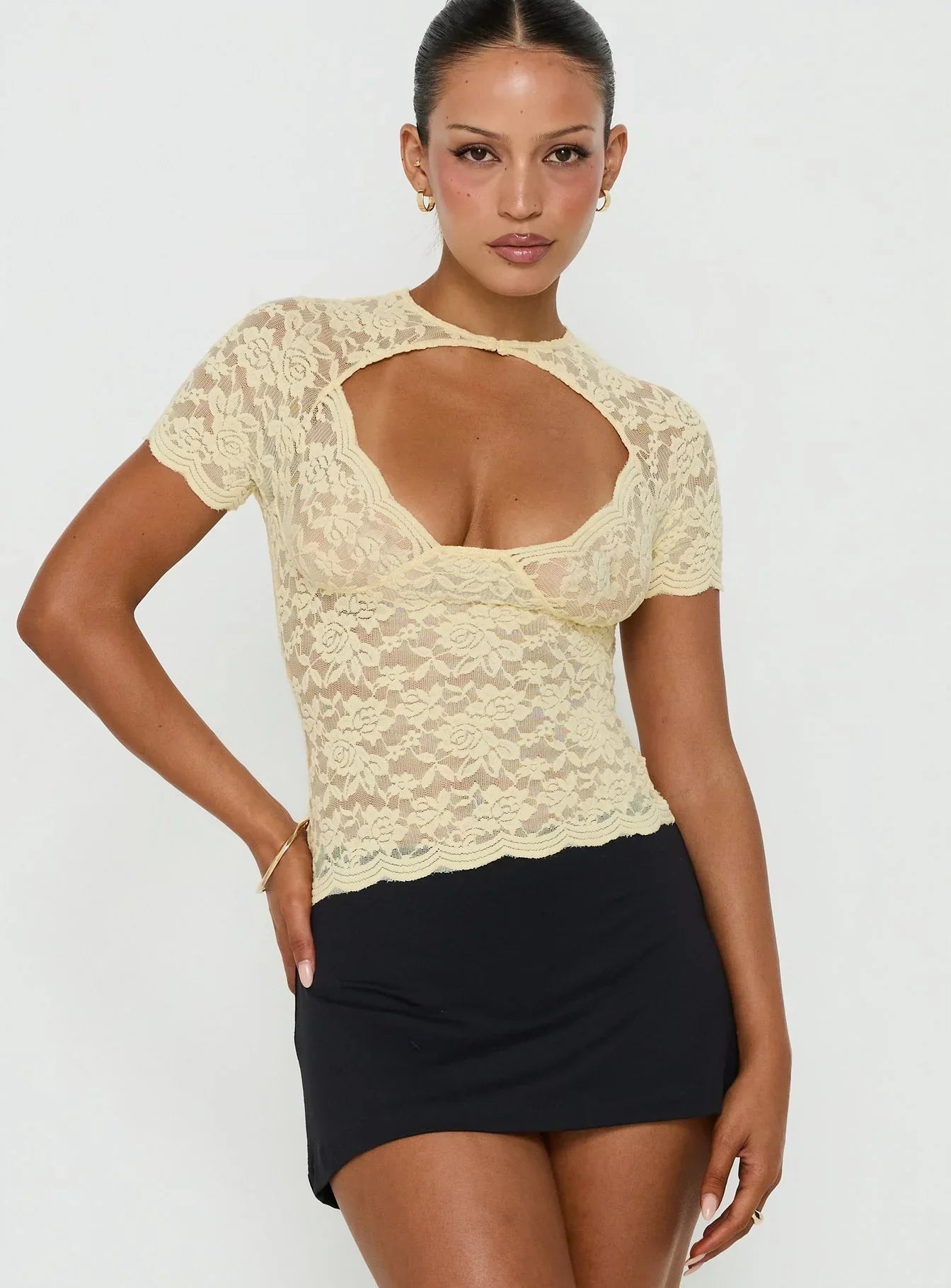 Giallo Lace Top Butter
