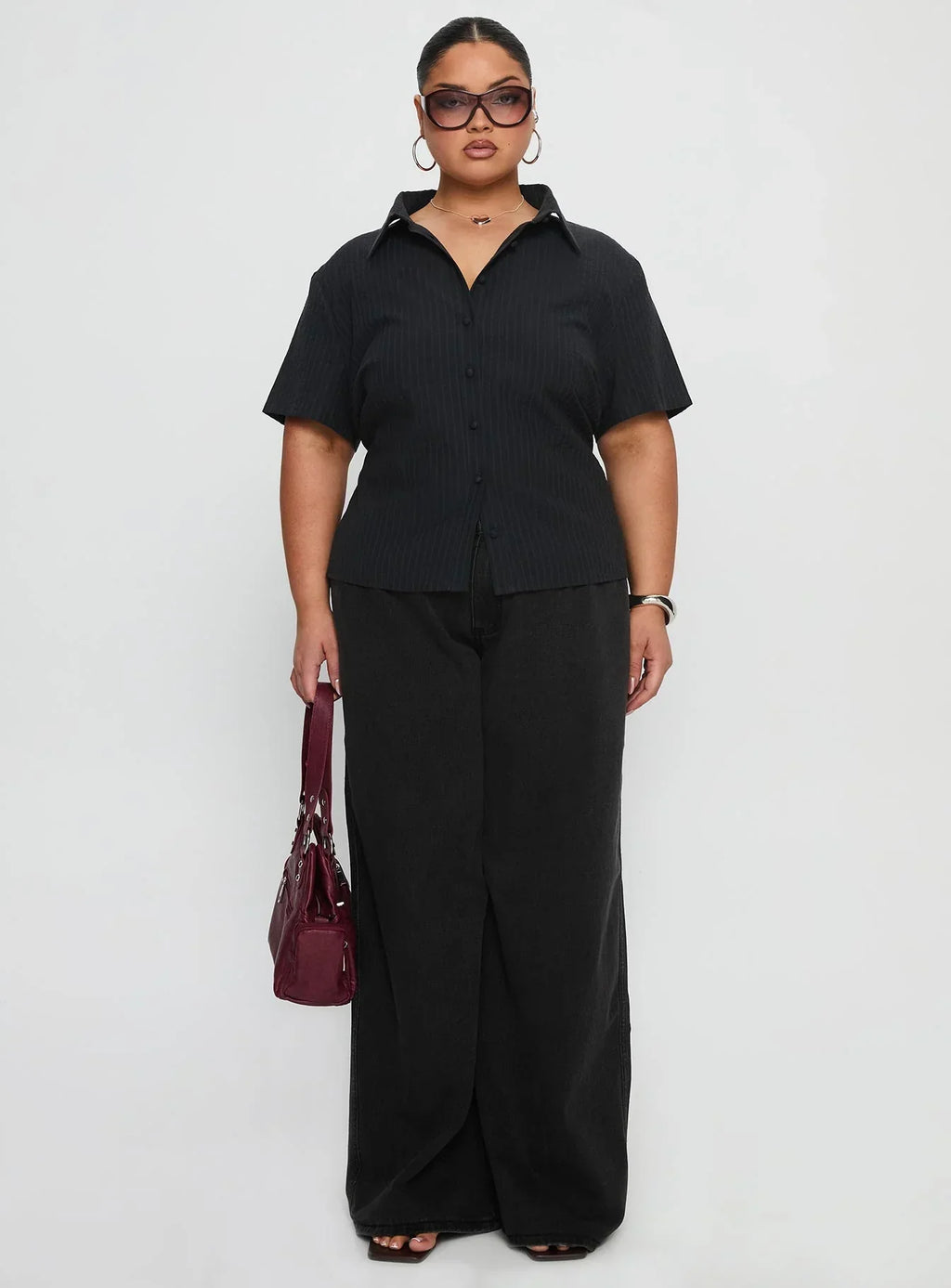 Arnica Top Black Stripe Curve