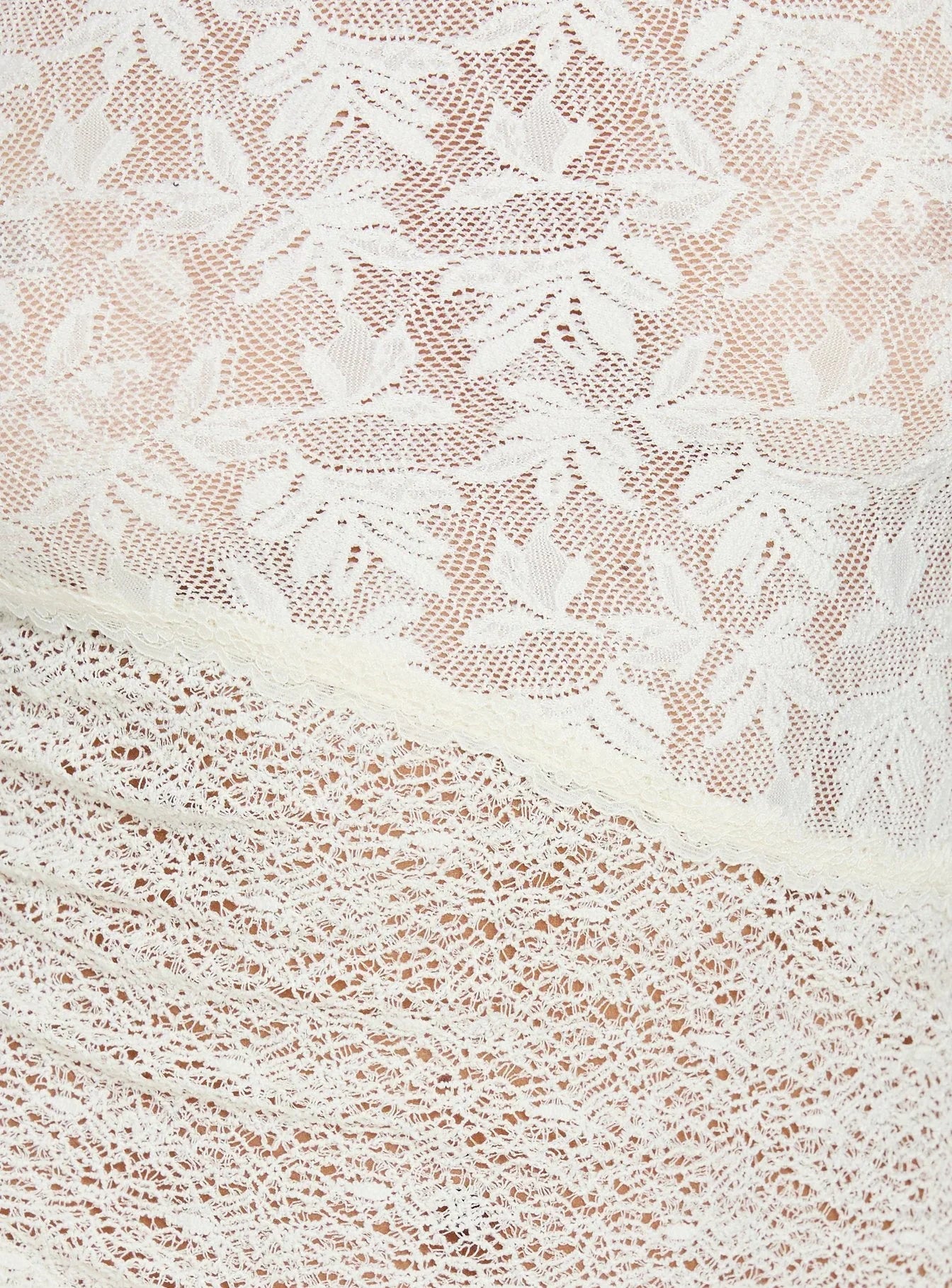 Lirienne Sheer Asymmetrical Top Cream